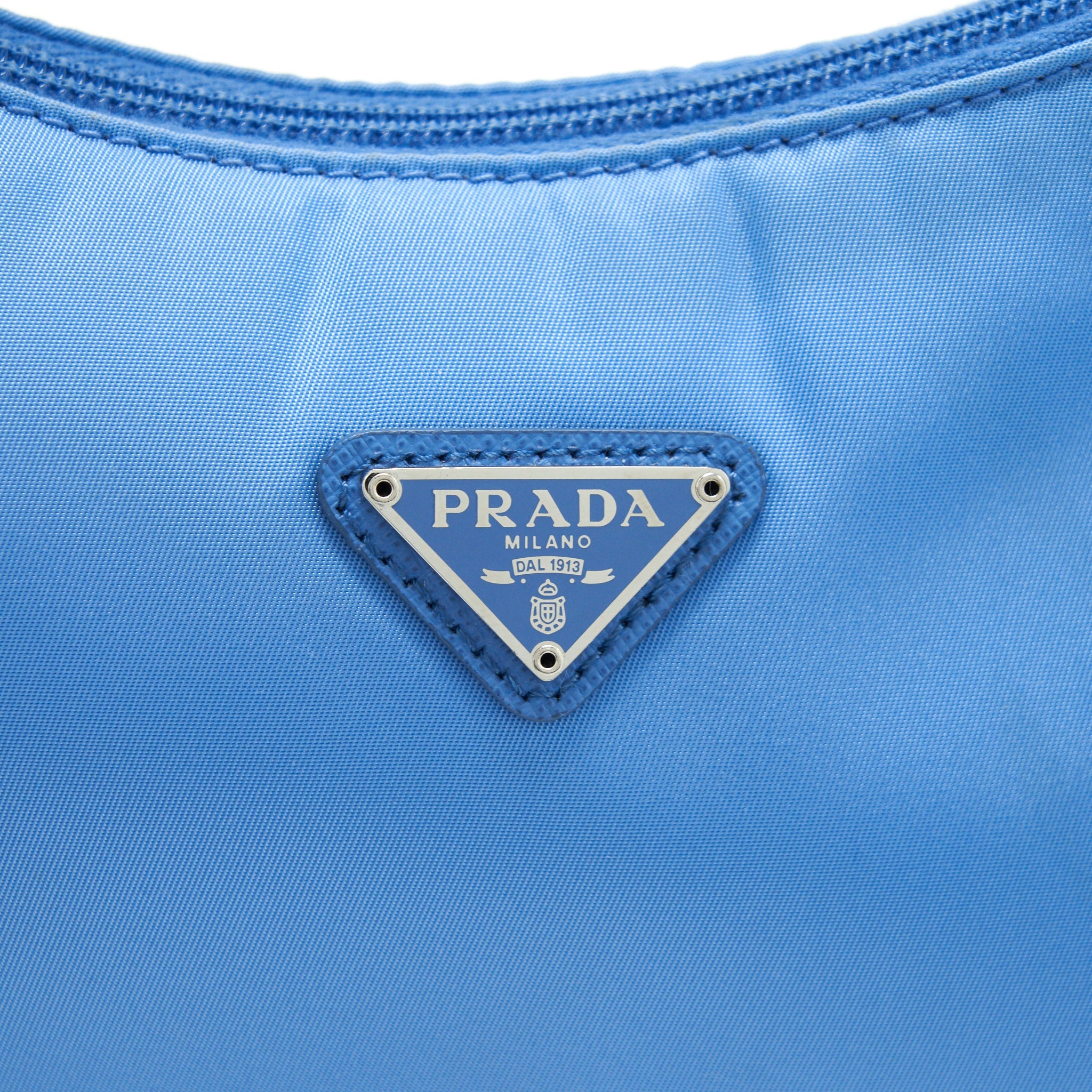 PRADA NYLON SHOULDER BAG BLUE - Image 7