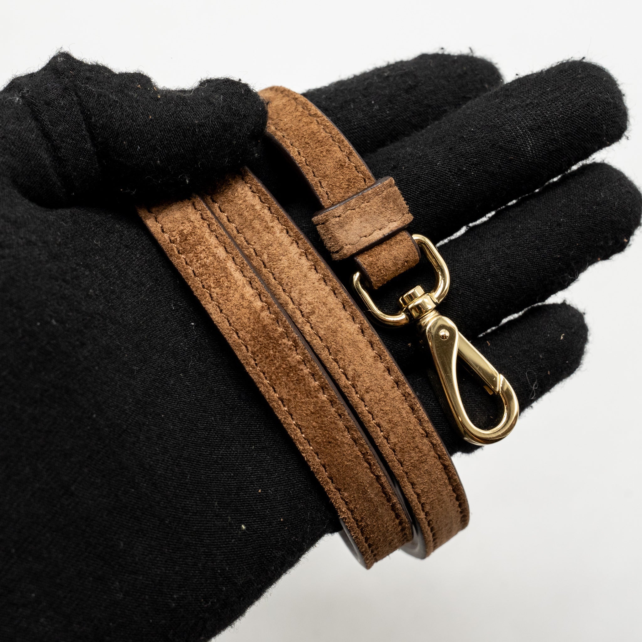 PRADA MEDIUM BONNIE HANDBAG SUEDE LEATHER BROWN GHW - Image 16