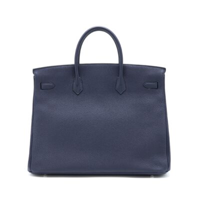 Alternative view of HERMES BIRKIN 40 OFFICER TOGO/SWIFT BLUE NUIT/VERT CYPRES SHW