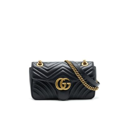 GUCCI GG MARMONT SMALL SHOULDER BAG BLACK