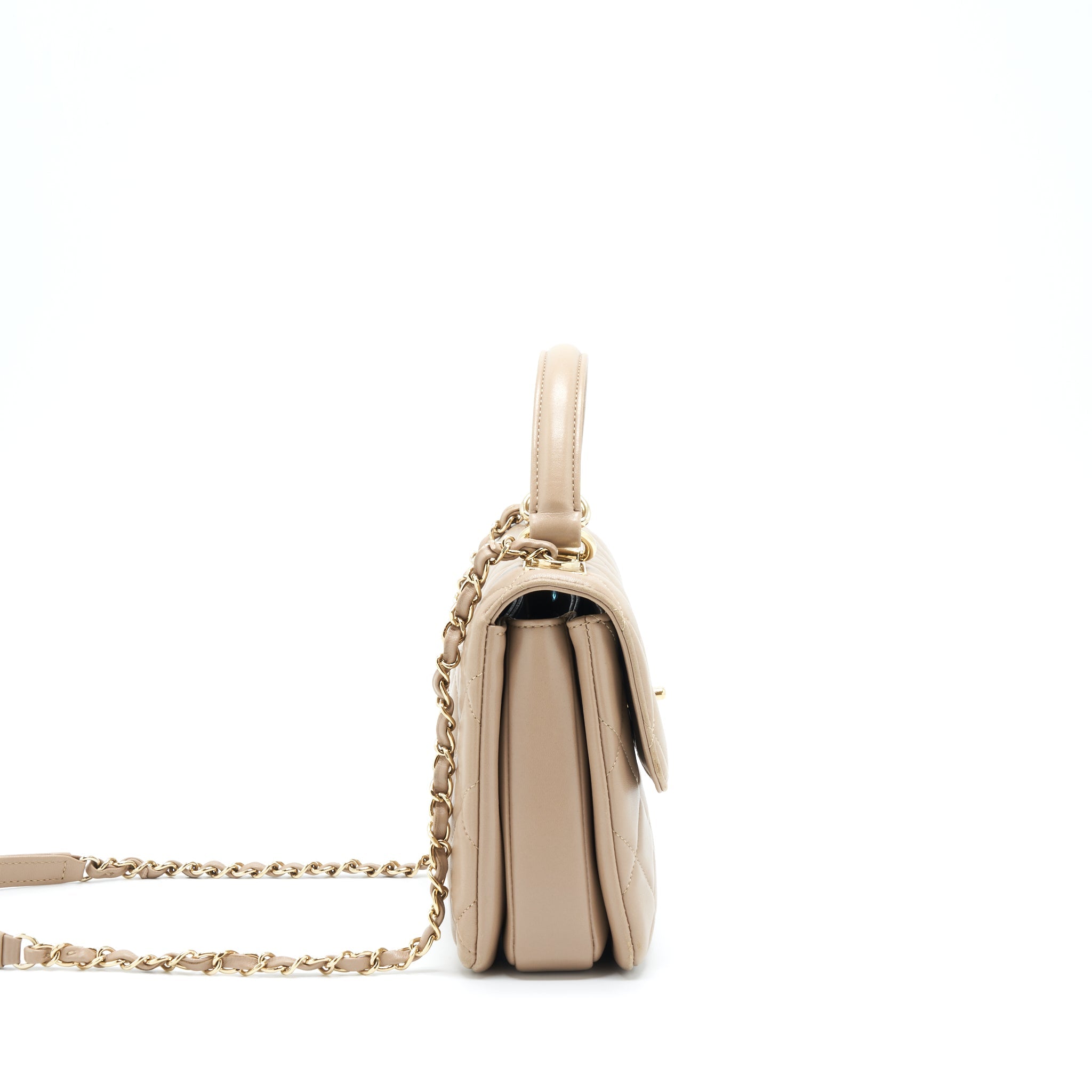 CHANEL TRENDY CC FLAP BAG LAMBSKIN BEIGE LGHW - Image 3