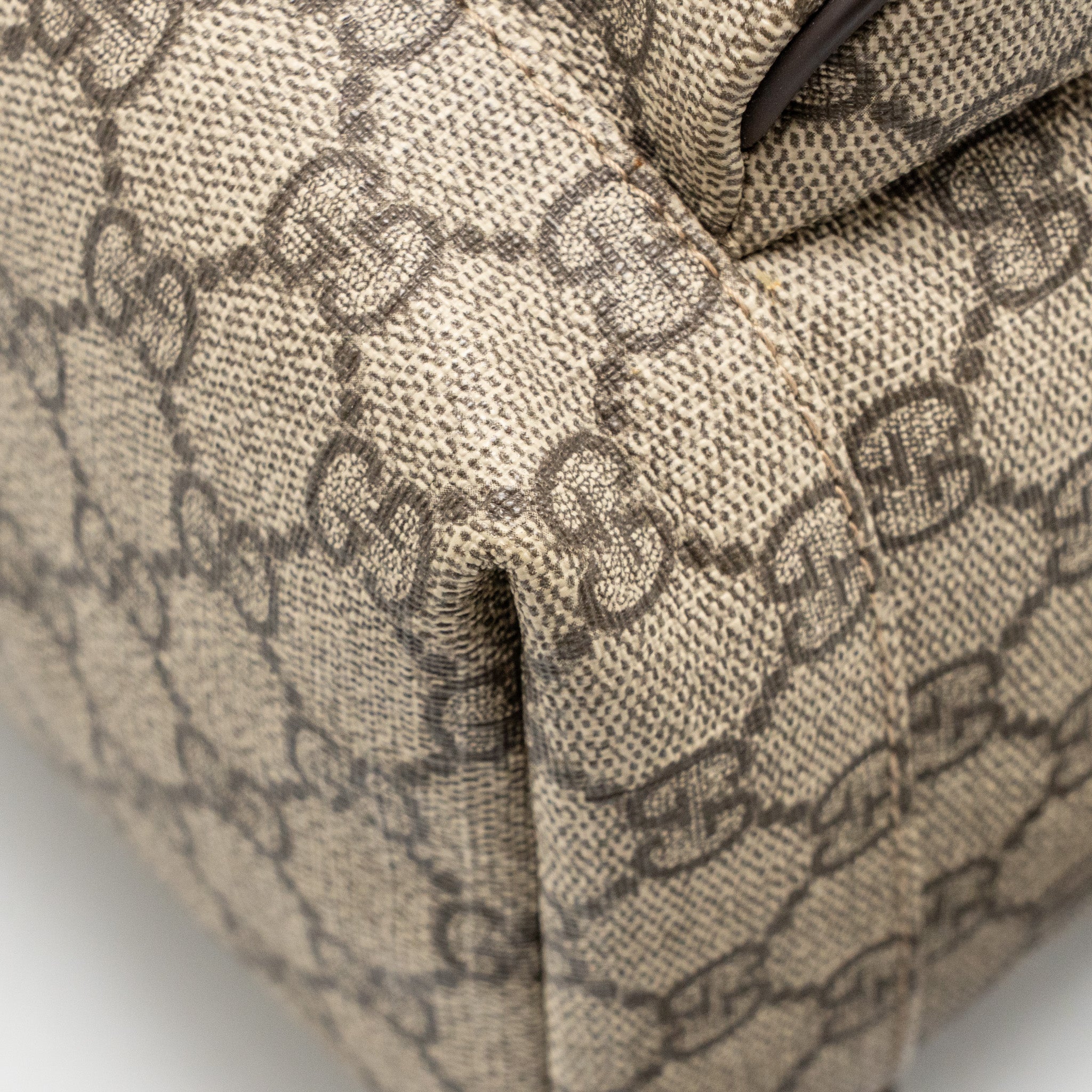 GUCCI SINGLE BUCKLE BACKPACK GG SUPREME CANVAS BROWN SHW - Image 8