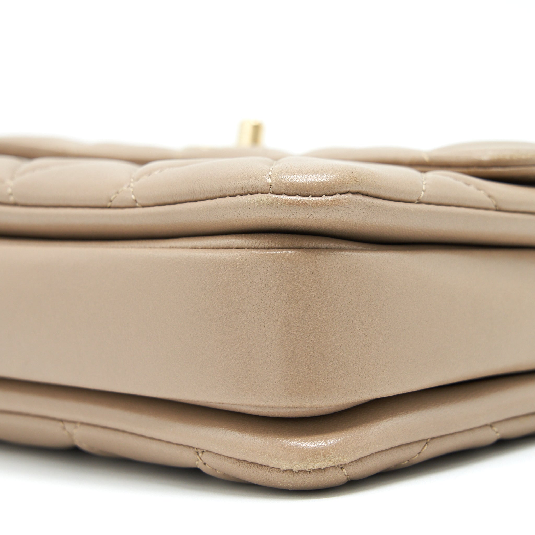 CHANEL TRENDY CC FLAP BAG LAMBSKIN BEIGE LGHW - Image 11