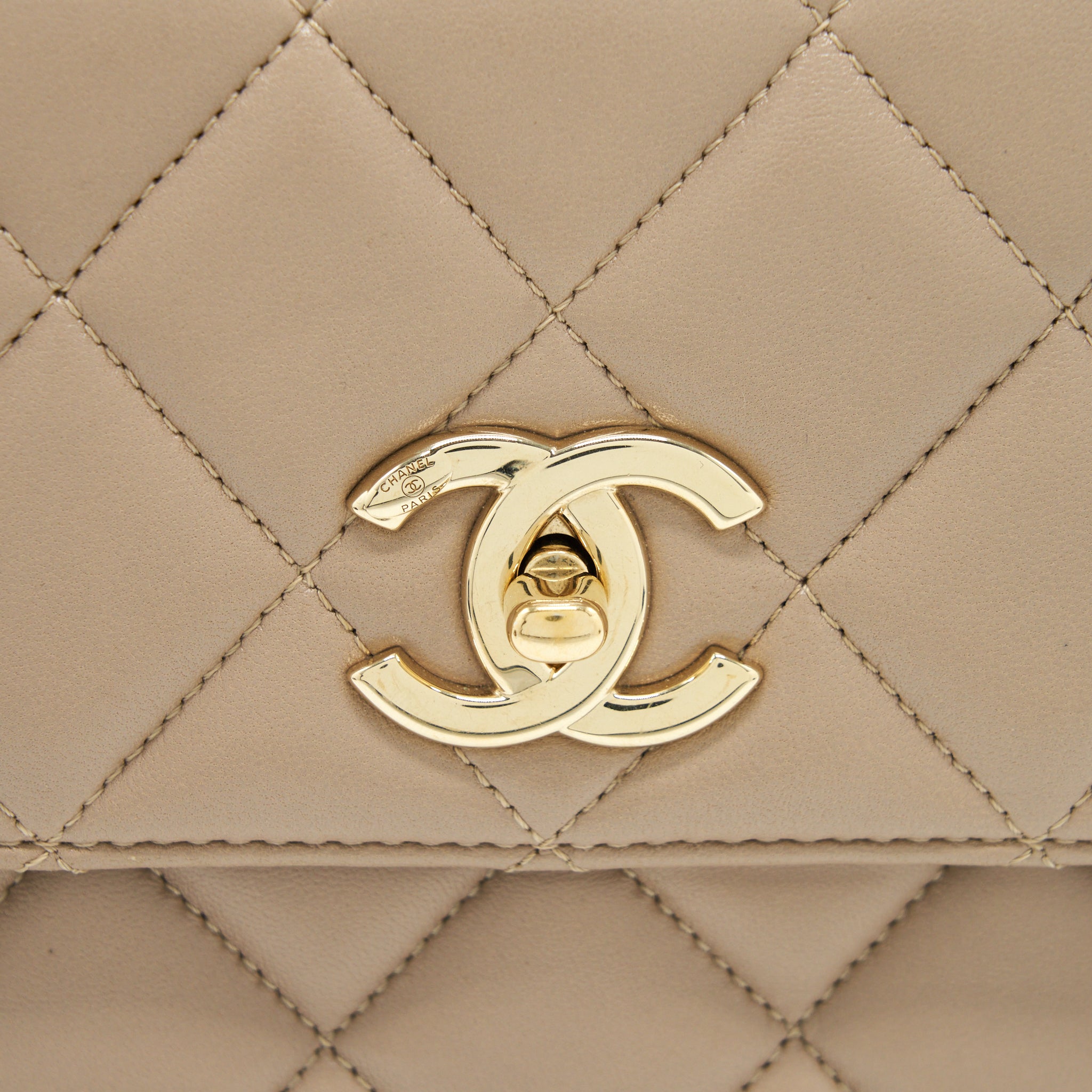 CHANEL TRENDY CC FLAP BAG LAMBSKIN BEIGE LGHW - Image 7
