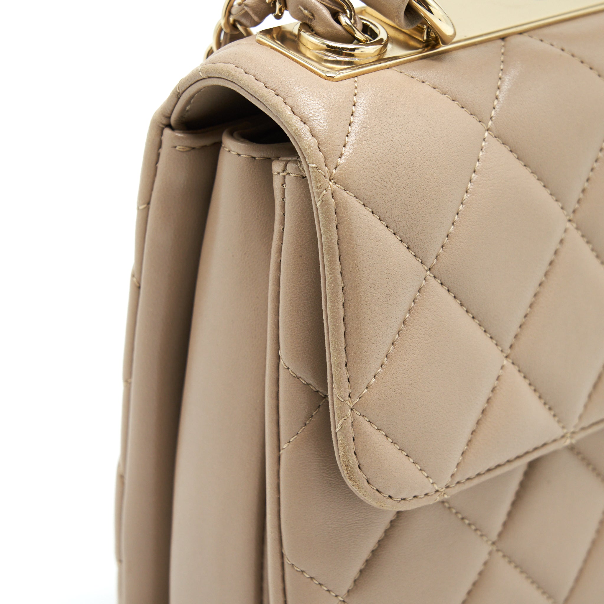 CHANEL TRENDY CC FLAP BAG LAMBSKIN BEIGE LGHW - Image 9