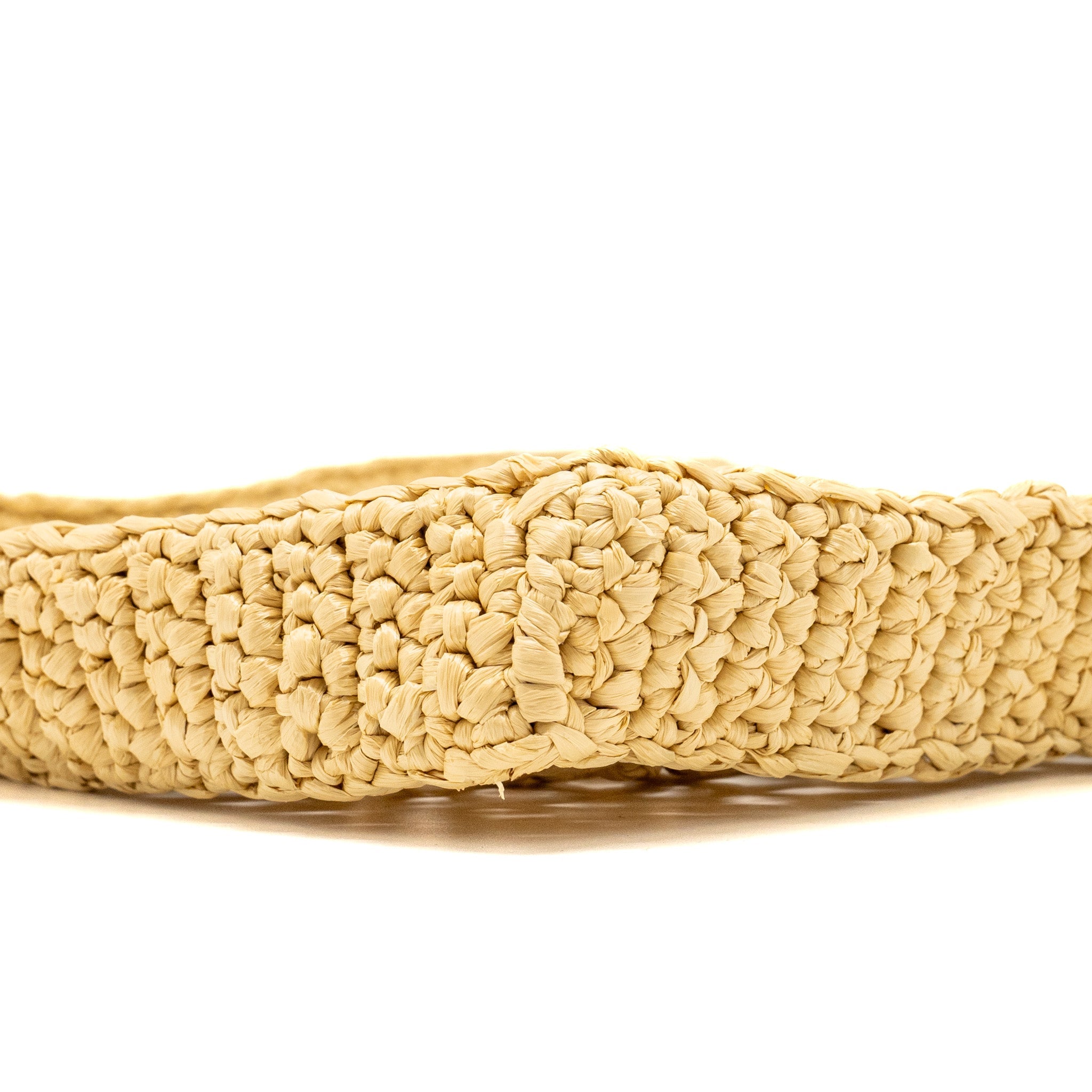 PRADA CROCHET TOTE BAG RAFFIA TAN - Image 7