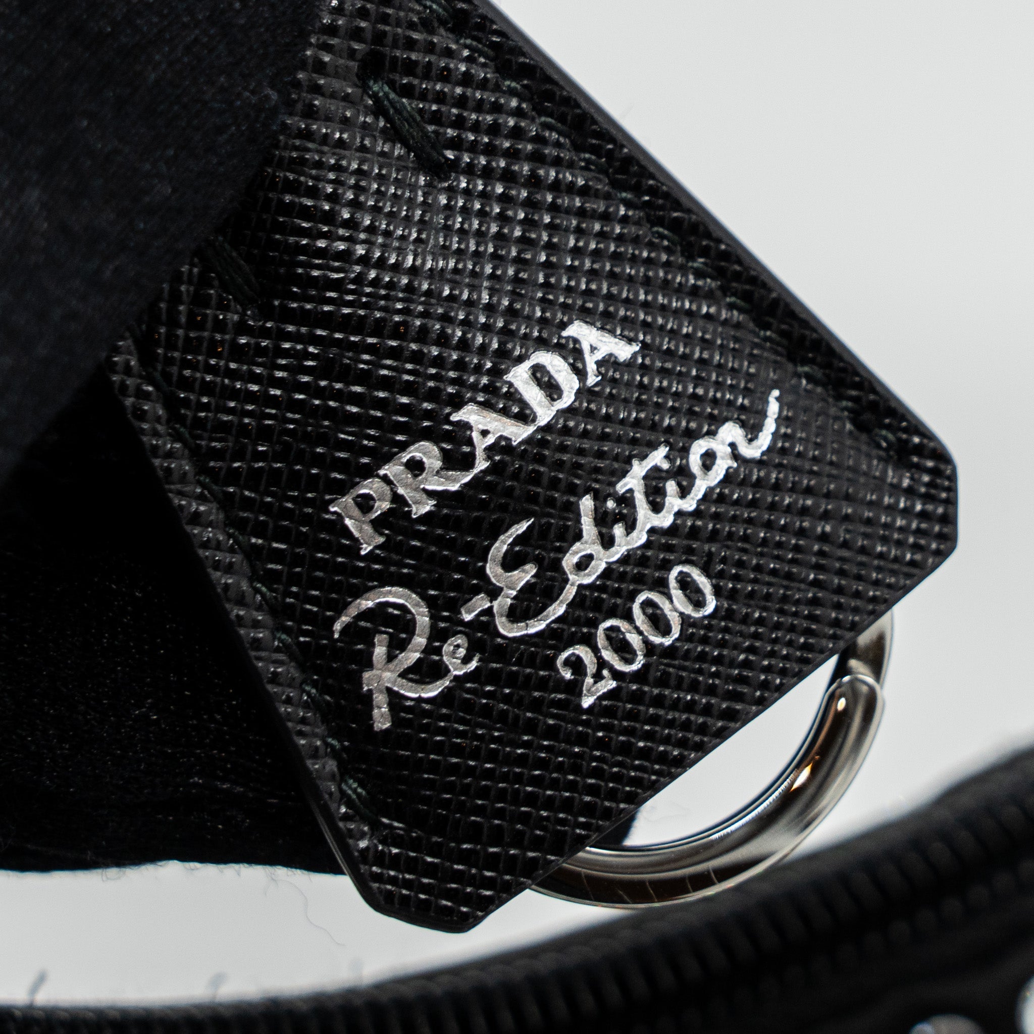 PRADA REEDITION 2000 MINI BAG SATIN WITH CRYSTAL BLACK SHW - Image 9