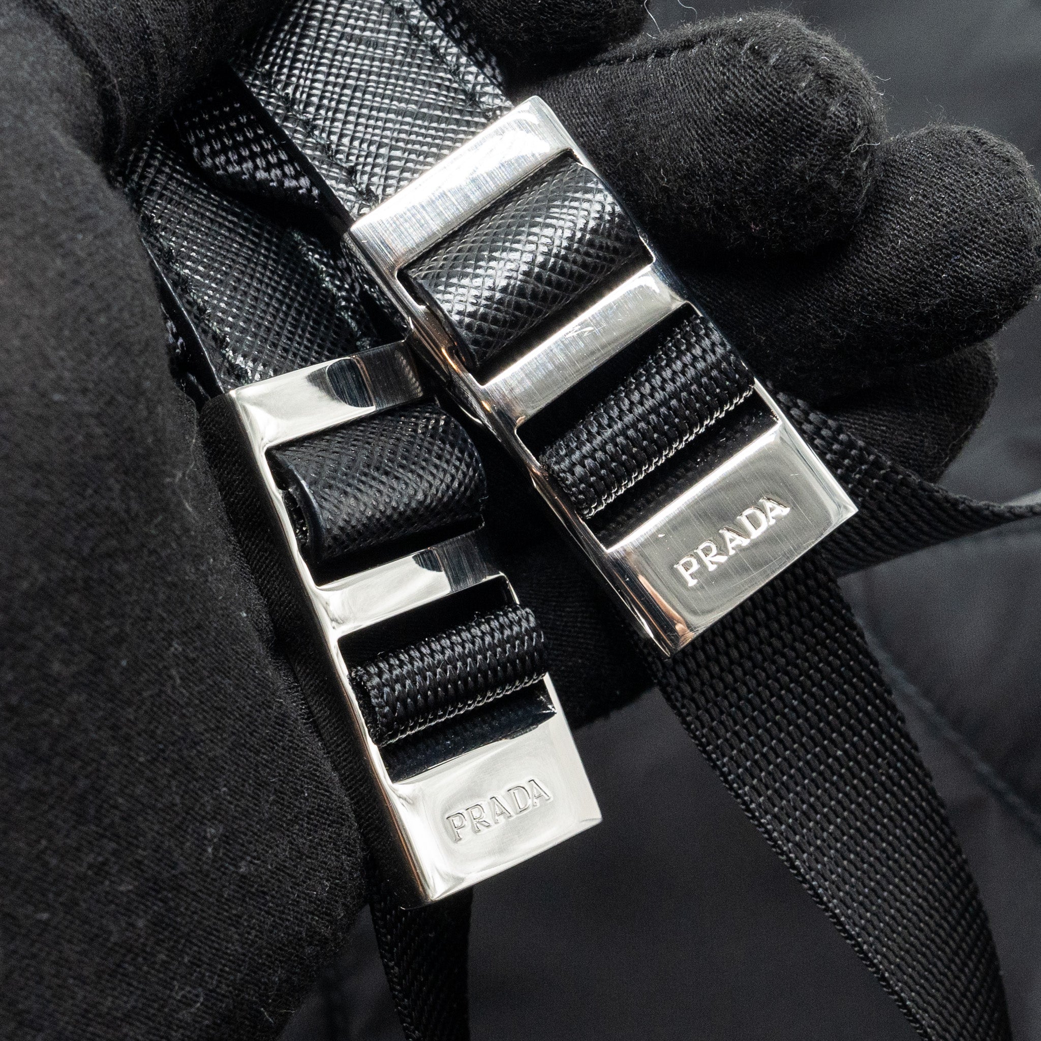 PRADA BACKPACK RE-NYLON/SAFFIANO BLACK SHW - Image 17
