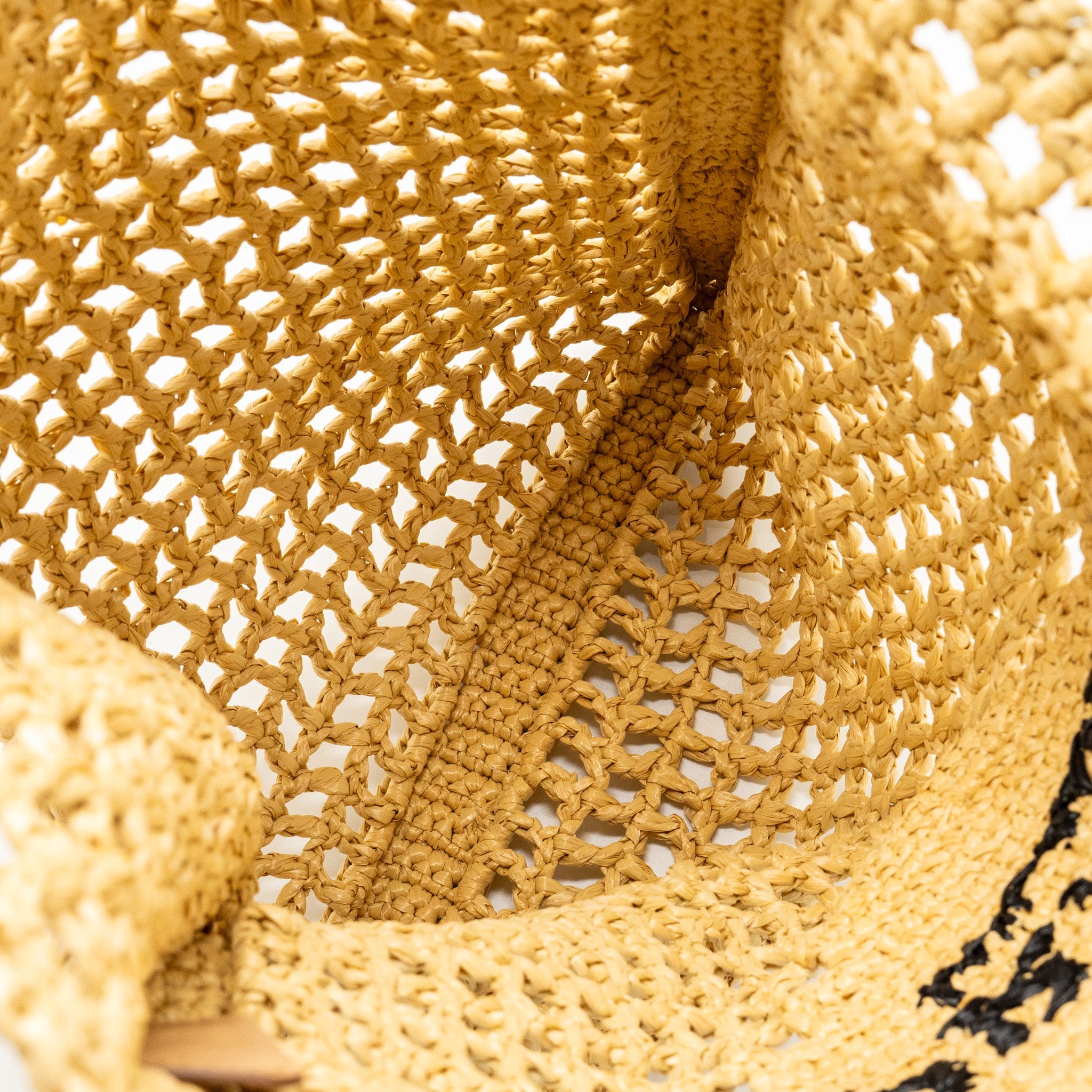 PRADA CROCHET TOTE BAG RAFFIA TAN - Image 10