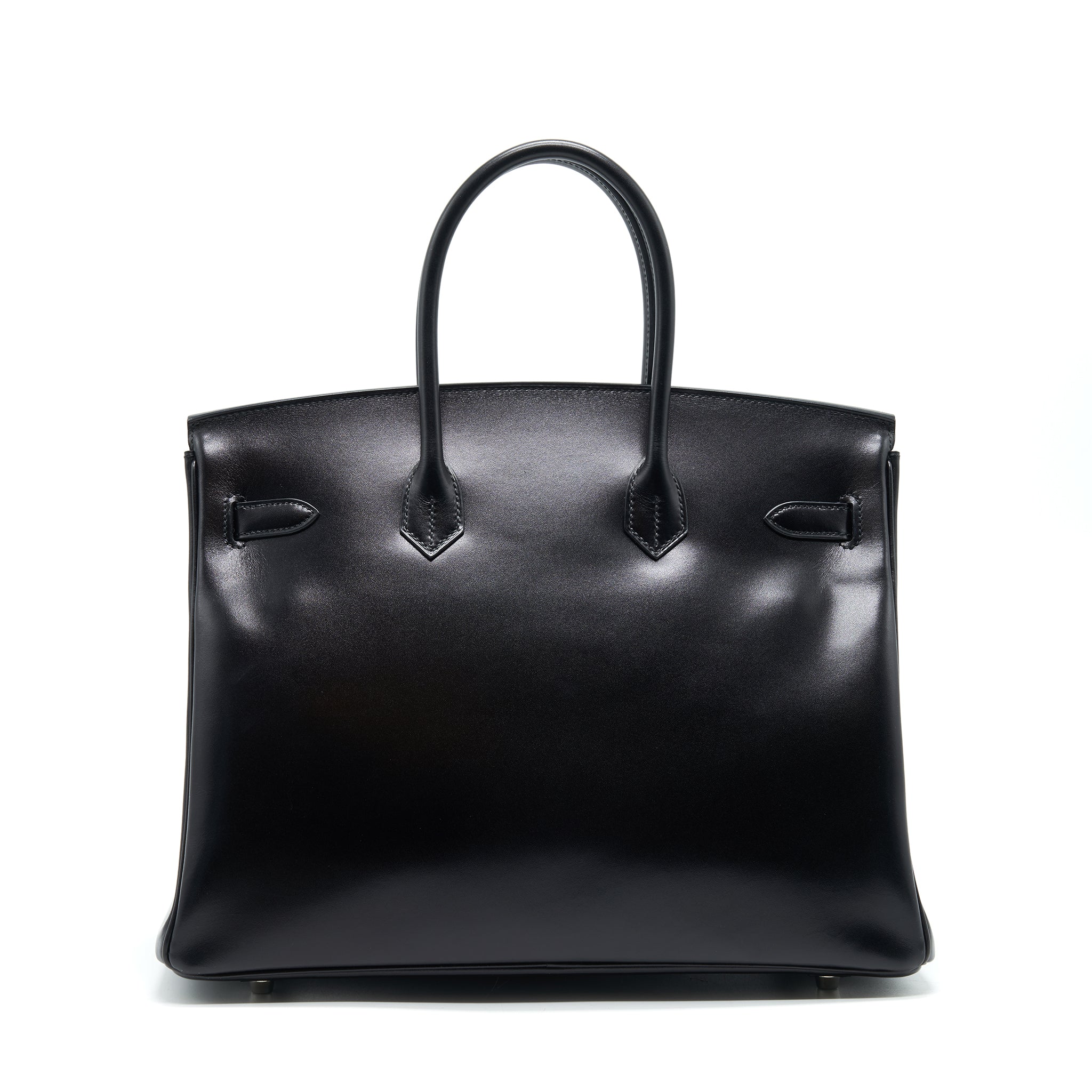 HERMES BIRKIN 35 BOX LEATHER BLACK WITH PALLADIUM GUILLOCHE HARDWARE - Image 2