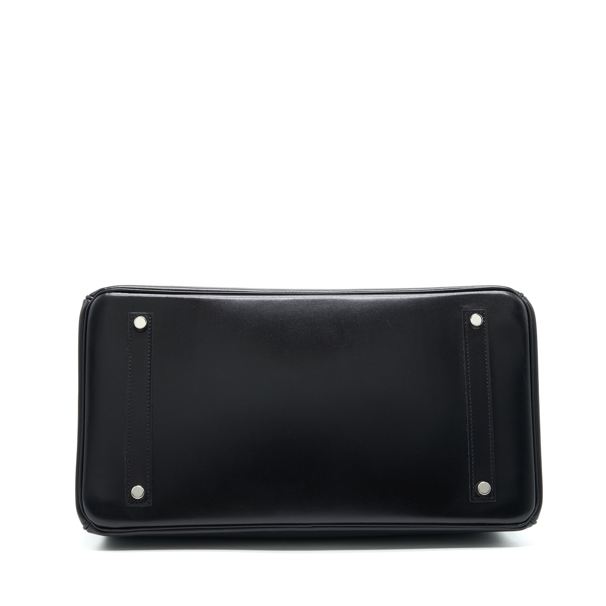 HERMES BIRKIN 35 BOX LEATHER BLACK WITH PALLADIUM GUILLOCHE HARDWARE - Image 5