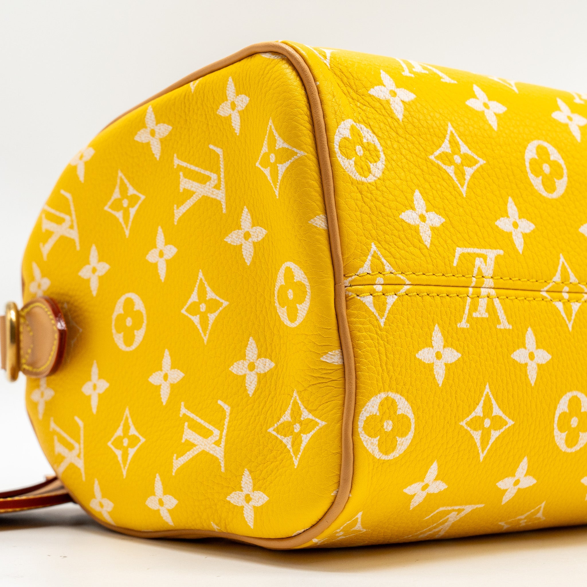 LOUIS VUITTON SPEEDY P9 BANDOULIÈRE 25 MONOGRAM SOFT CALFSKIN JAUNE MAT GHW - Image 6