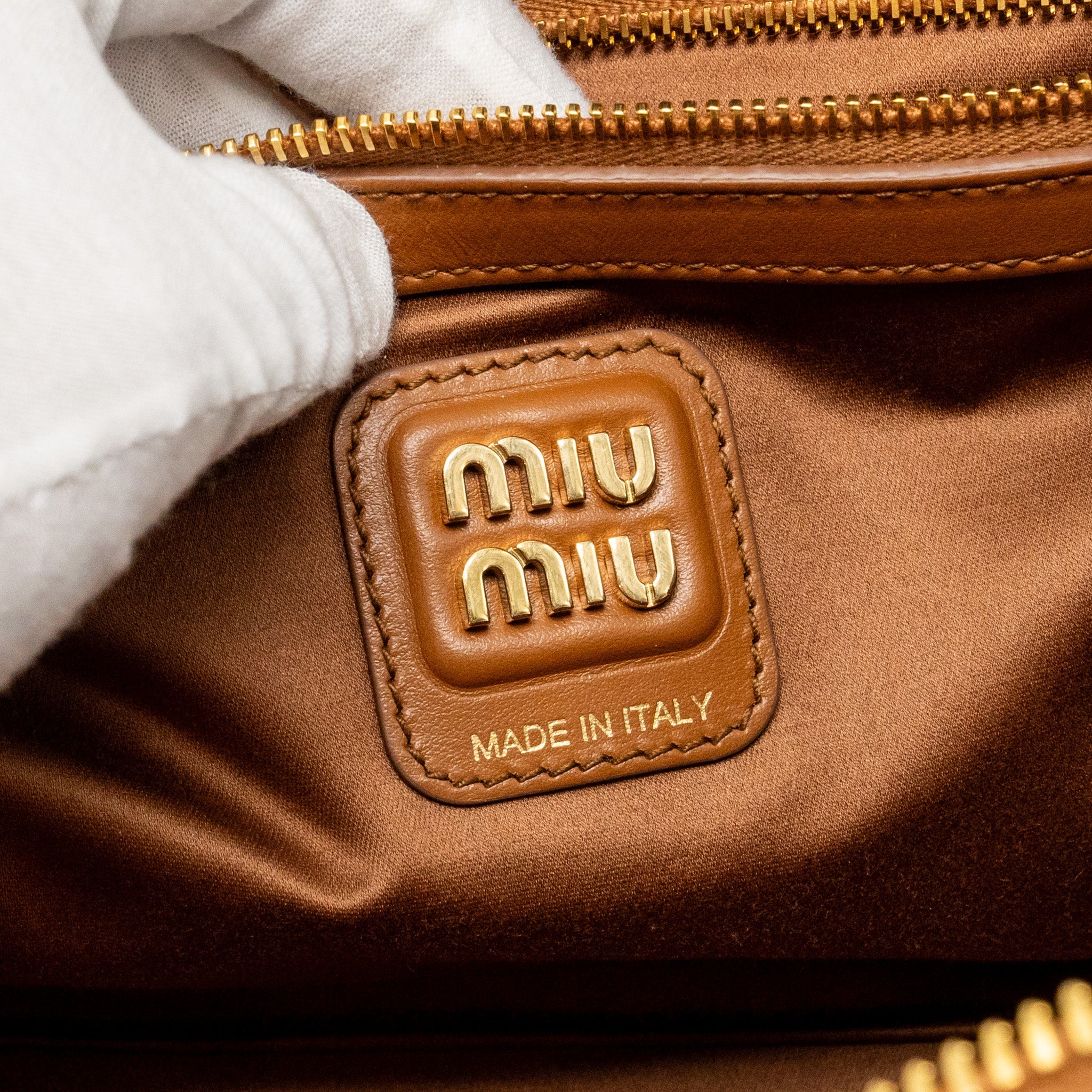 MIU MIU LARGE BEAU BAG CALFSKIN COGNAC GHW - Image 15