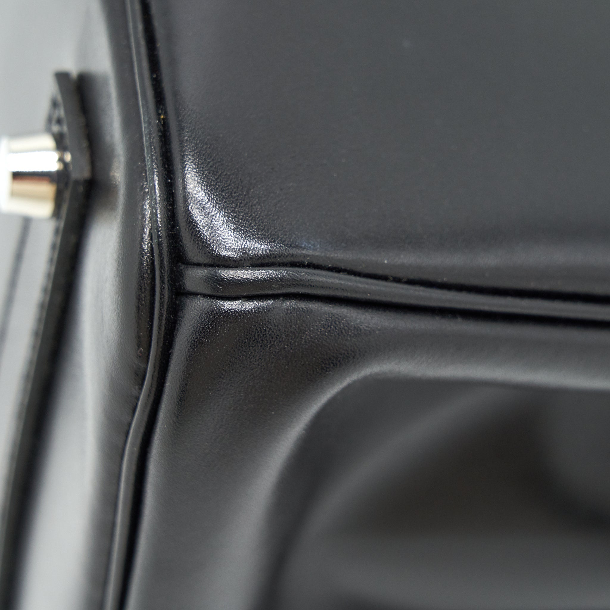 HERMES BIRKIN 35 BOX LEATHER BLACK WITH PALLADIUM GUILLOCHE HARDWARE - Image 17