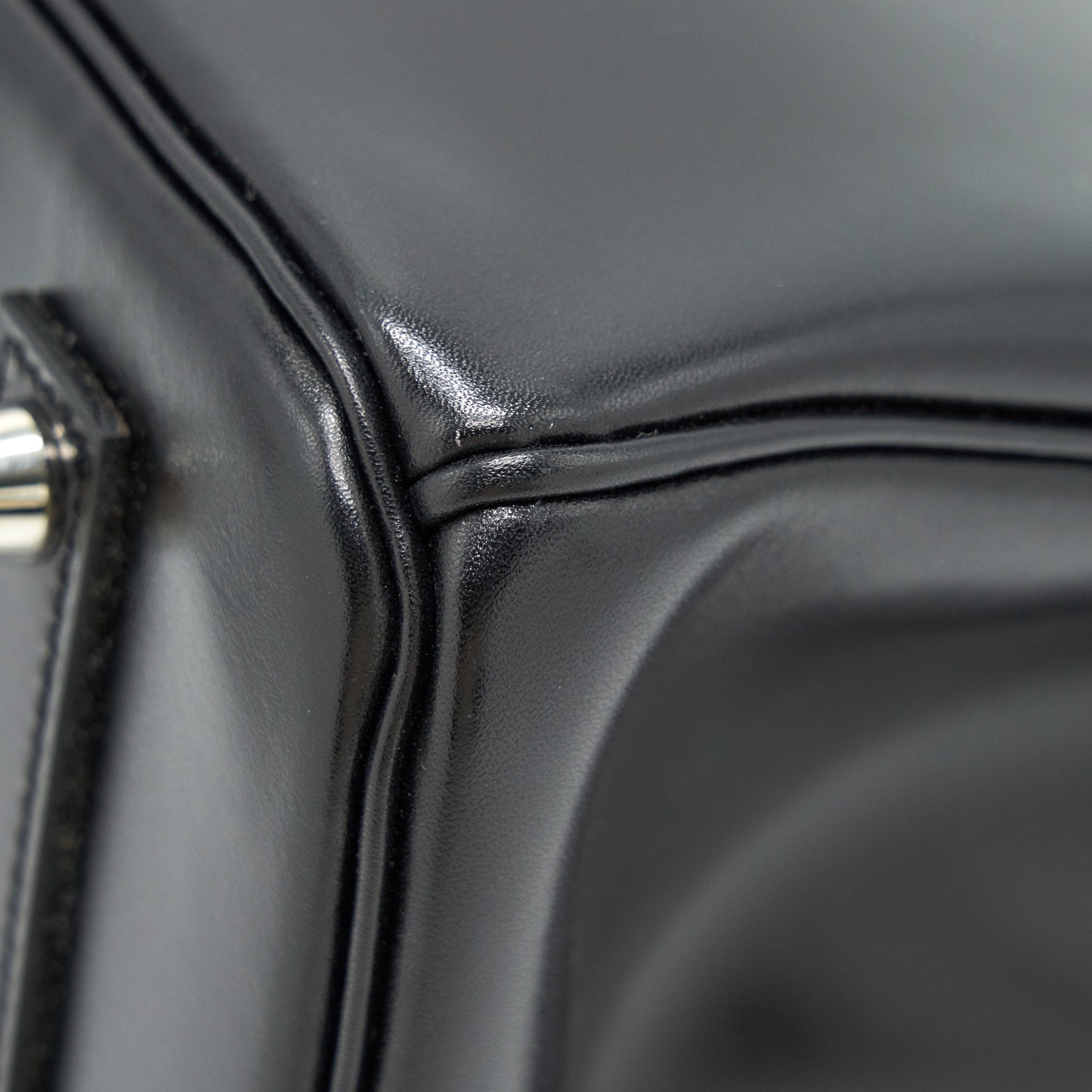 HERMES BIRKIN 35 BOX LEATHER BLACK WITH PALLADIUM GUILLOCHE HARDWARE - Image 15