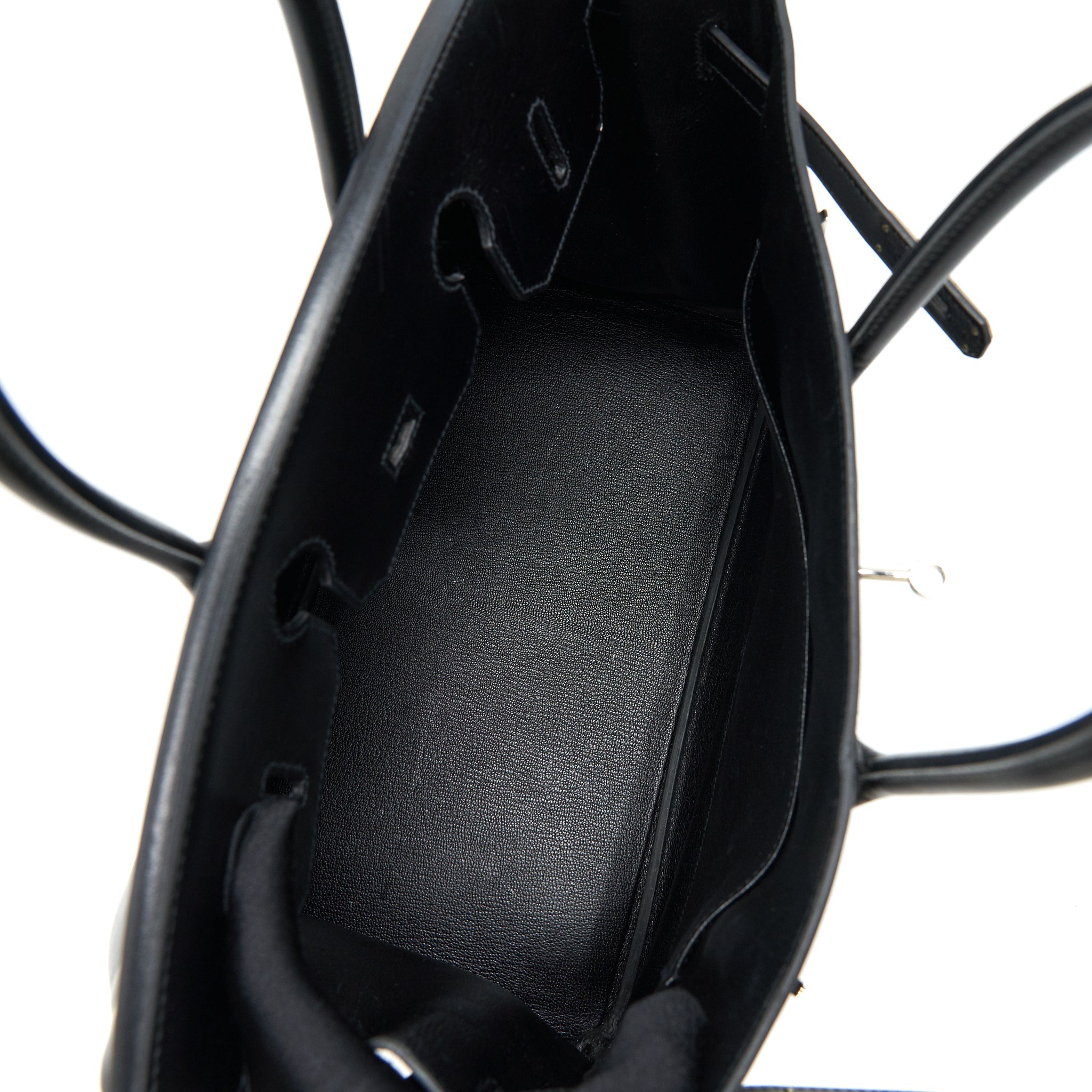 HERMES BIRKIN 35 BOX LEATHER BLACK WITH PALLADIUM GUILLOCHE HARDWARE - Image 9