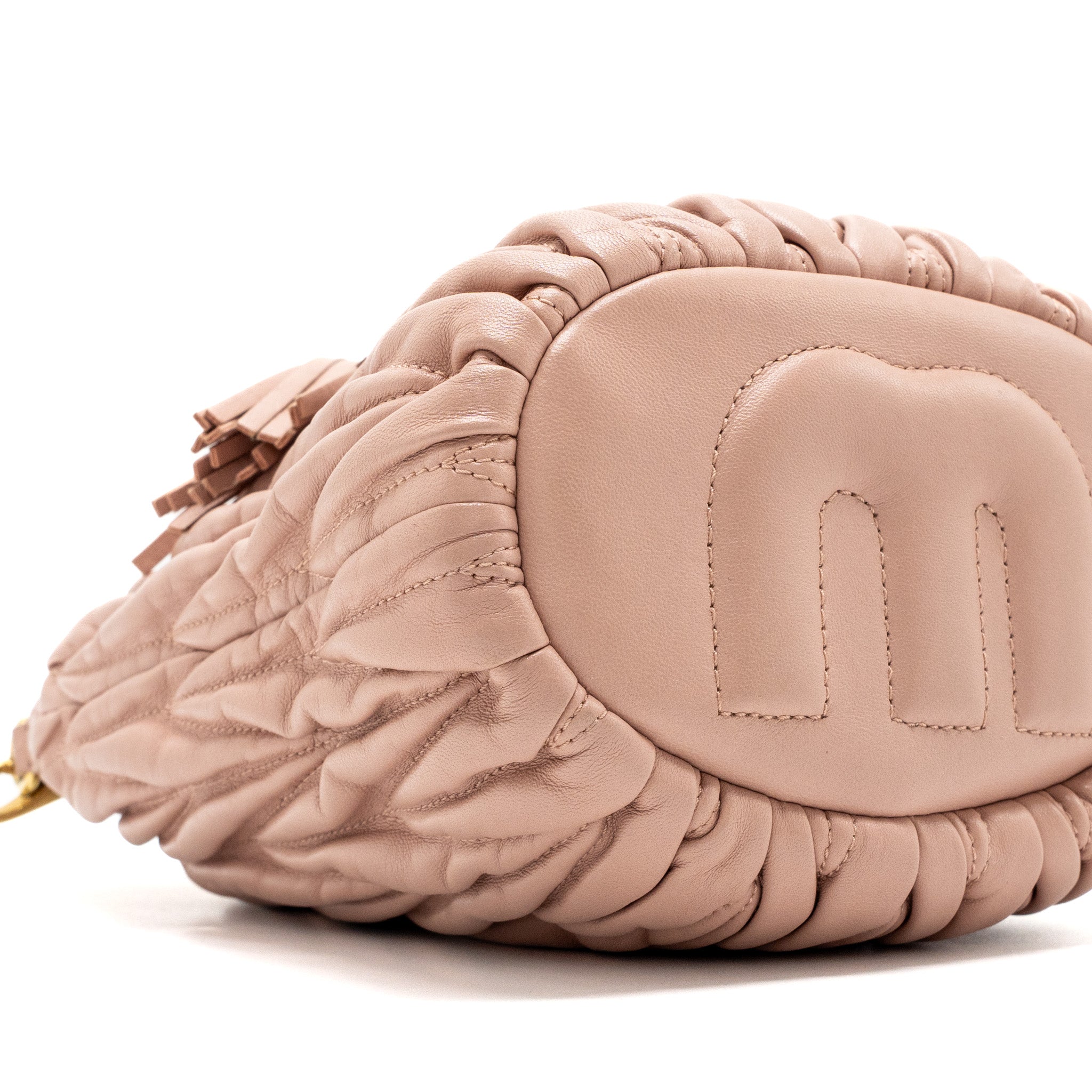 MIUMIU MATELASSE BUCKET BAG NAPPA PINK GHW - Image 6