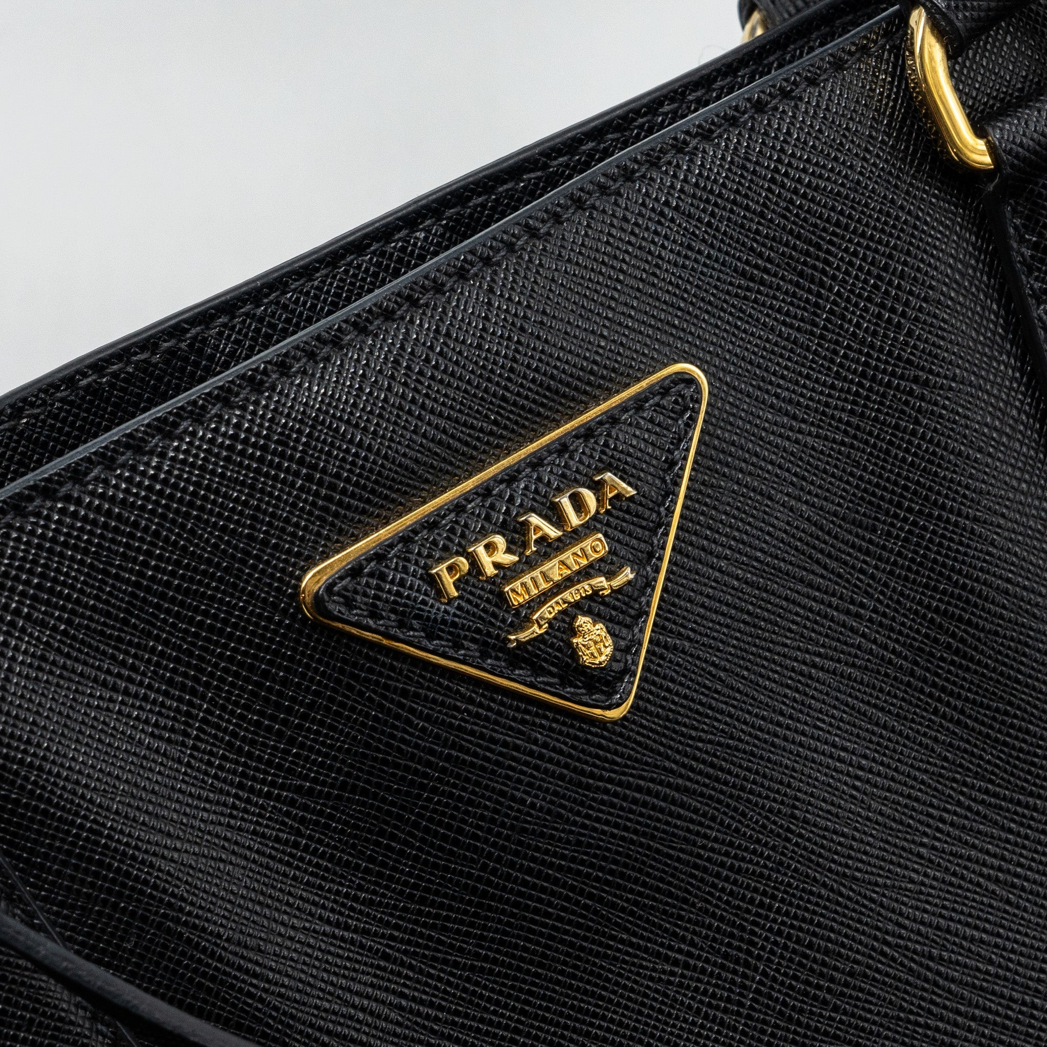 PRADA LARGE TOTE BAG SAFFIANO CALFSKIN BLACK GHW - Image 8