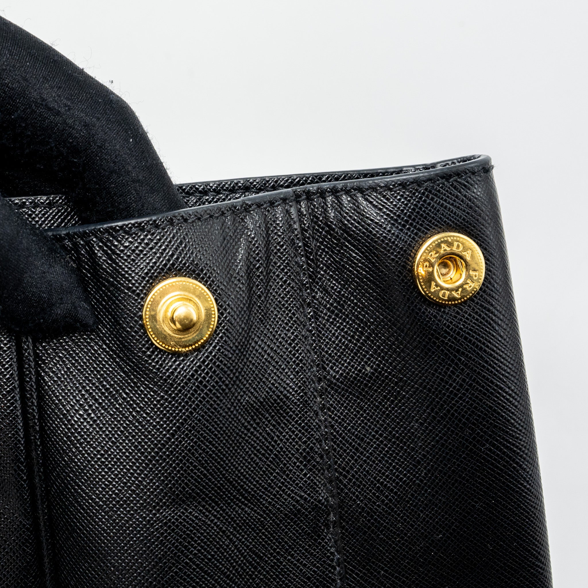 PRADA LARGE TOTE BAG SAFFIANO CALFSKIN BLACK GHW - Image 12