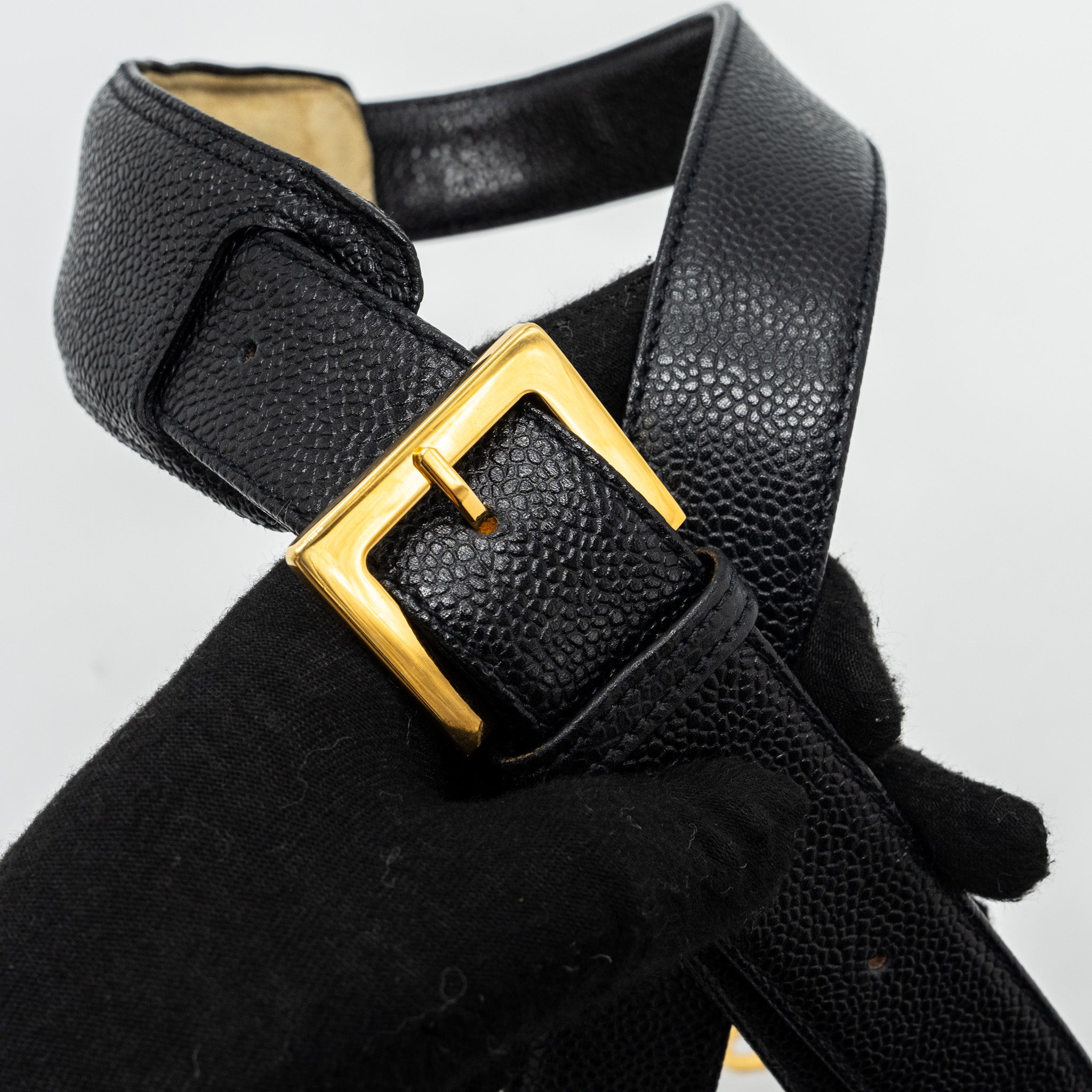 CHANEL VINTAGE TRAVEL BAG CAVIAR BLACK GHW - Image 15