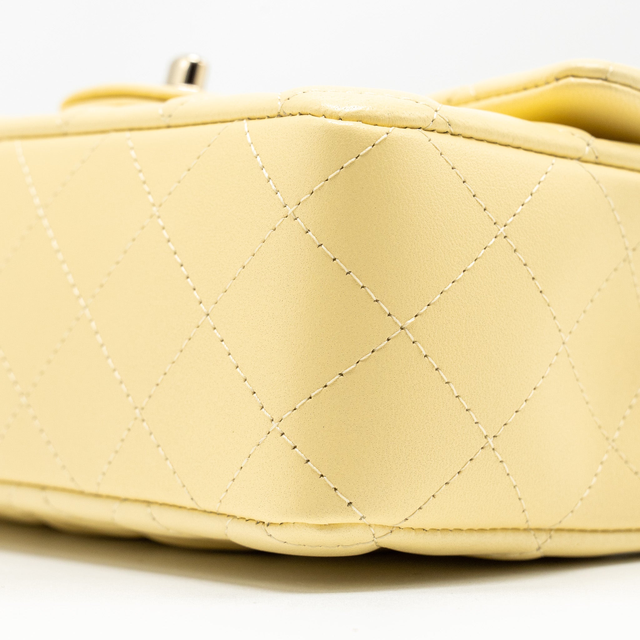 CHANEL MINI RECTANGULAR FLAP BAG LAMBSKIN YELLOW LGHW - Image 7