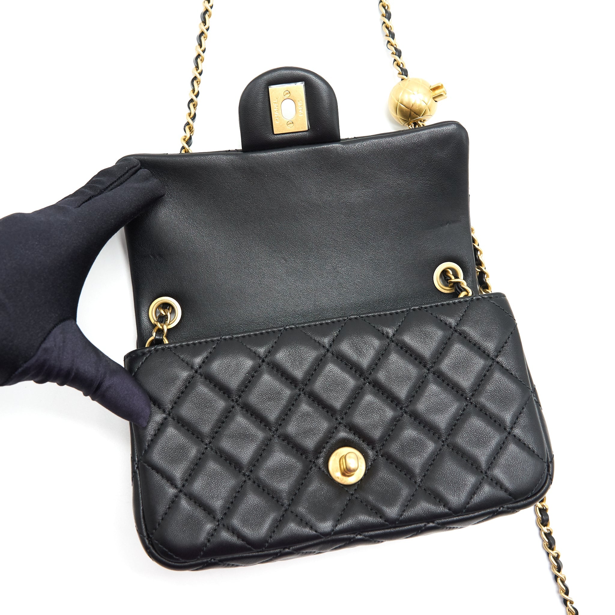 CHANEL PEARL CRUSH RECTANGULAR MINI FLAP BAG - Image 9