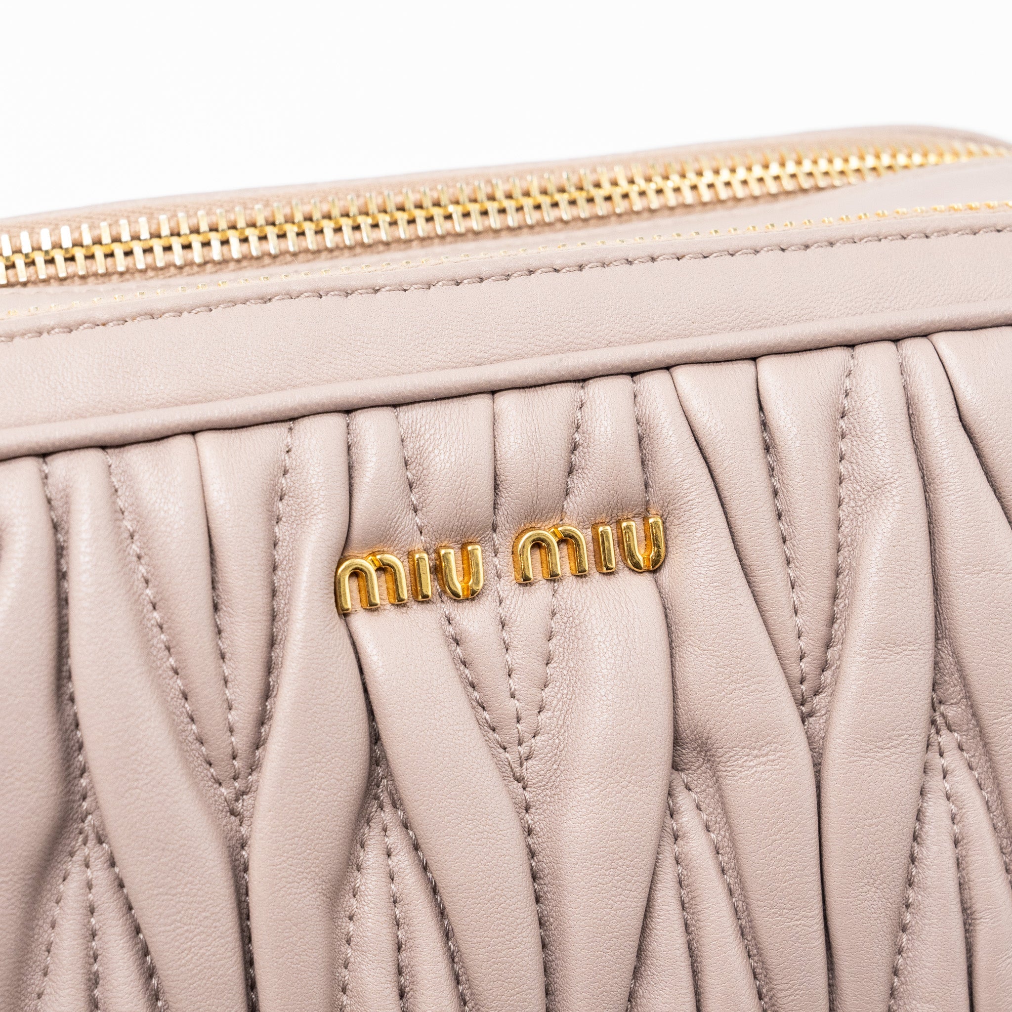 MIU MIU CAMERA CROSSBODY BAG NAPPA DUSTY PINK GHW - Image 8