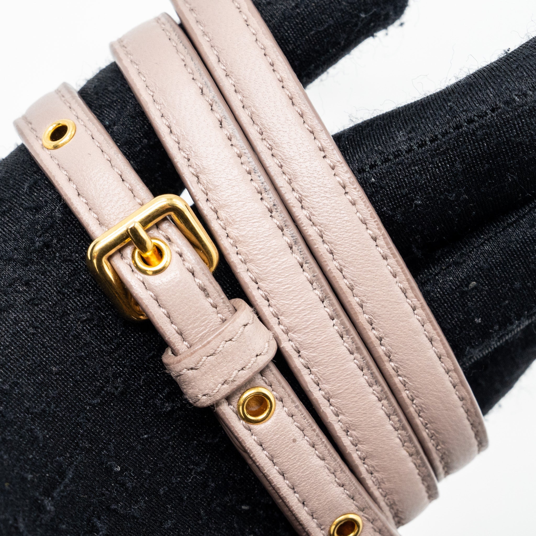 MIU MIU CAMERA CROSSBODY BAG NAPPA DUSTY PINK GHW - Image 14