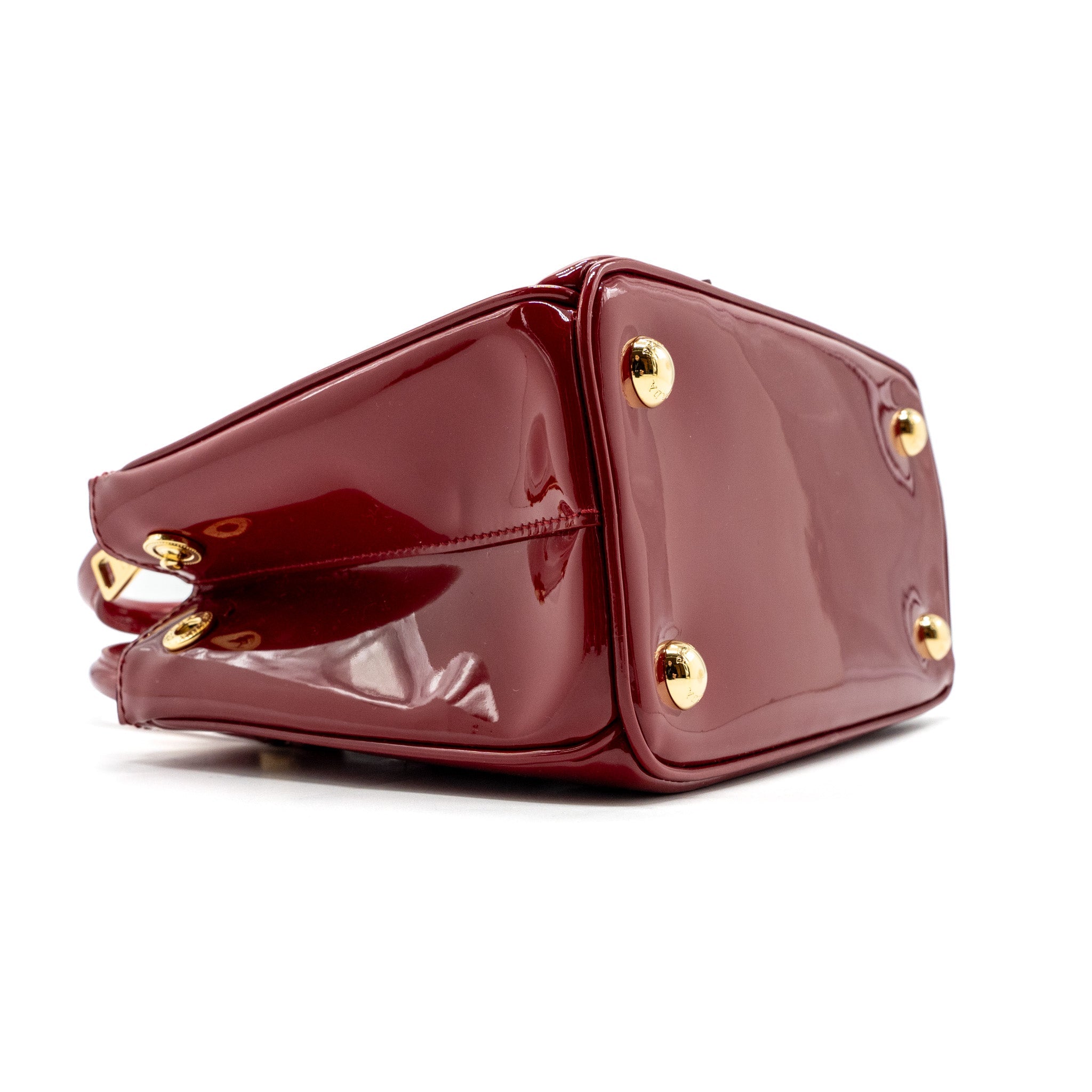 PRADA SMALL GALLERIA BAG PATENT CHERRY GHW - Image 6