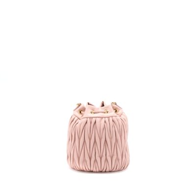 Alternative view of MIUMIU SECCHIELLO MATELASSE CROSSBODY BAG NAPPA LAMBSKIN PINK GHW