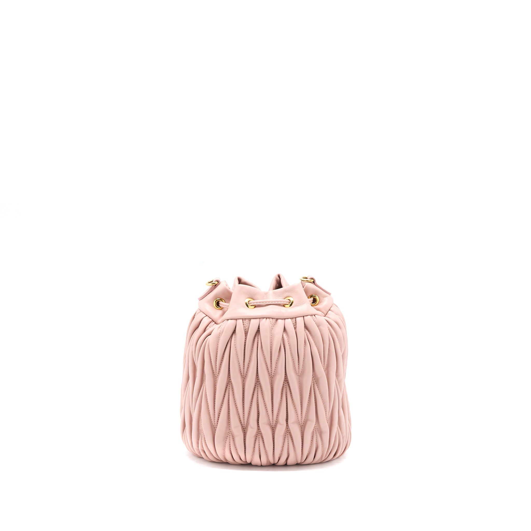 MIUMIU SECCHIELLO MATELASSE CROSSBODY BAG NAPPA LAMBSKIN PINK GHW - Image 2
