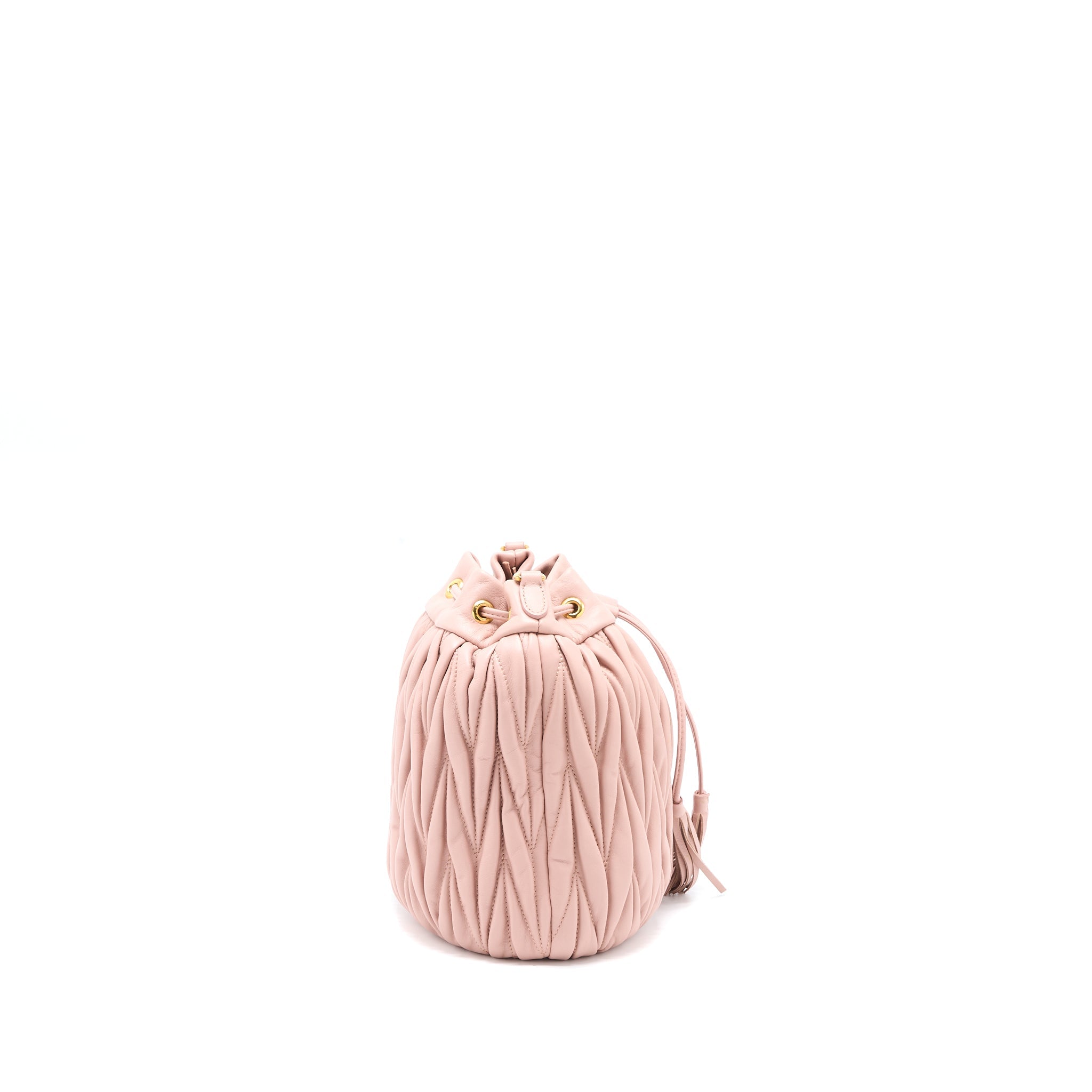 MIUMIU SECCHIELLO MATELASSE CROSSBODY BAG NAPPA LAMBSKIN PINK GHW - Image 3