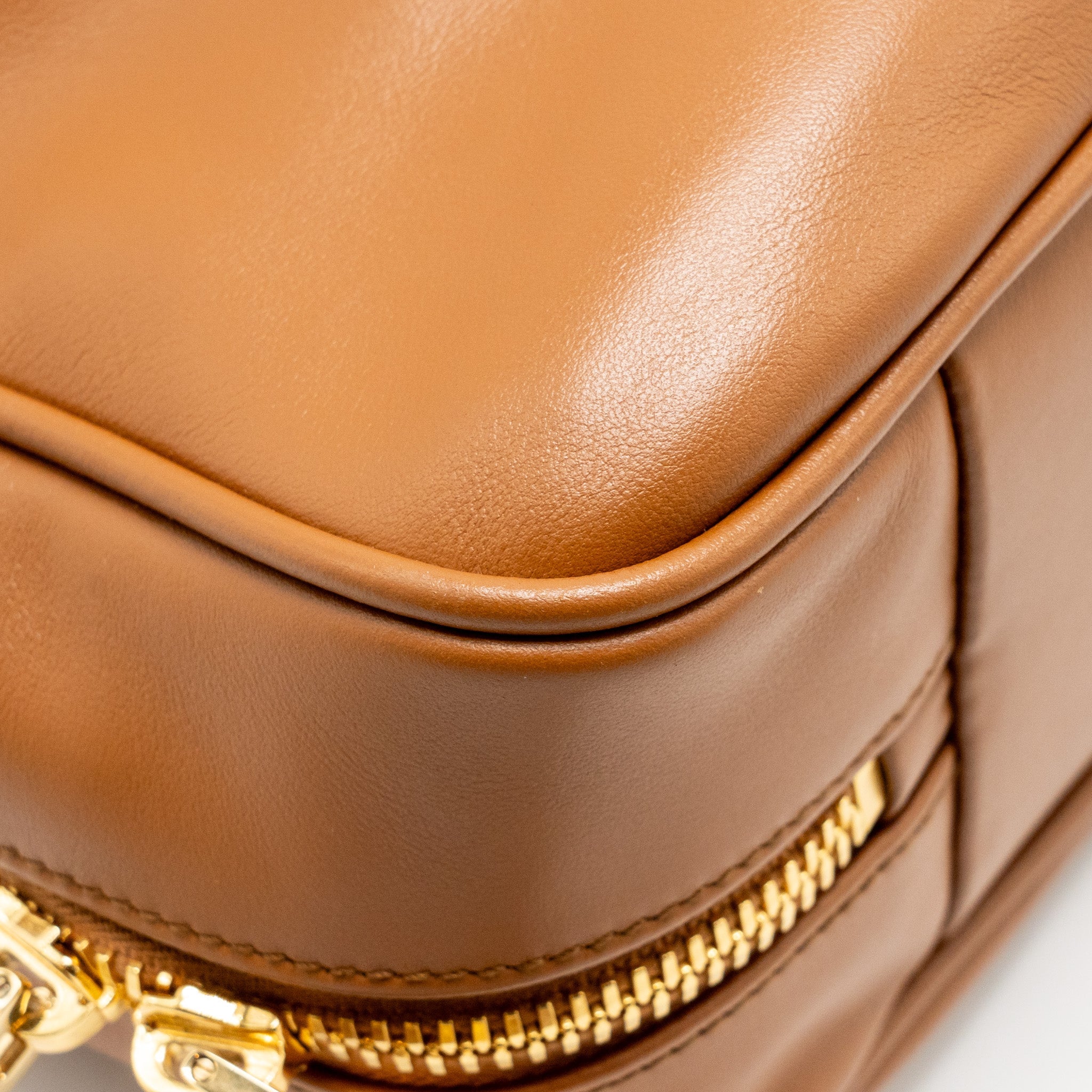 MIU MIU LARGE BEAU BAG CALFSKIN COGNAC GHW - Image 11