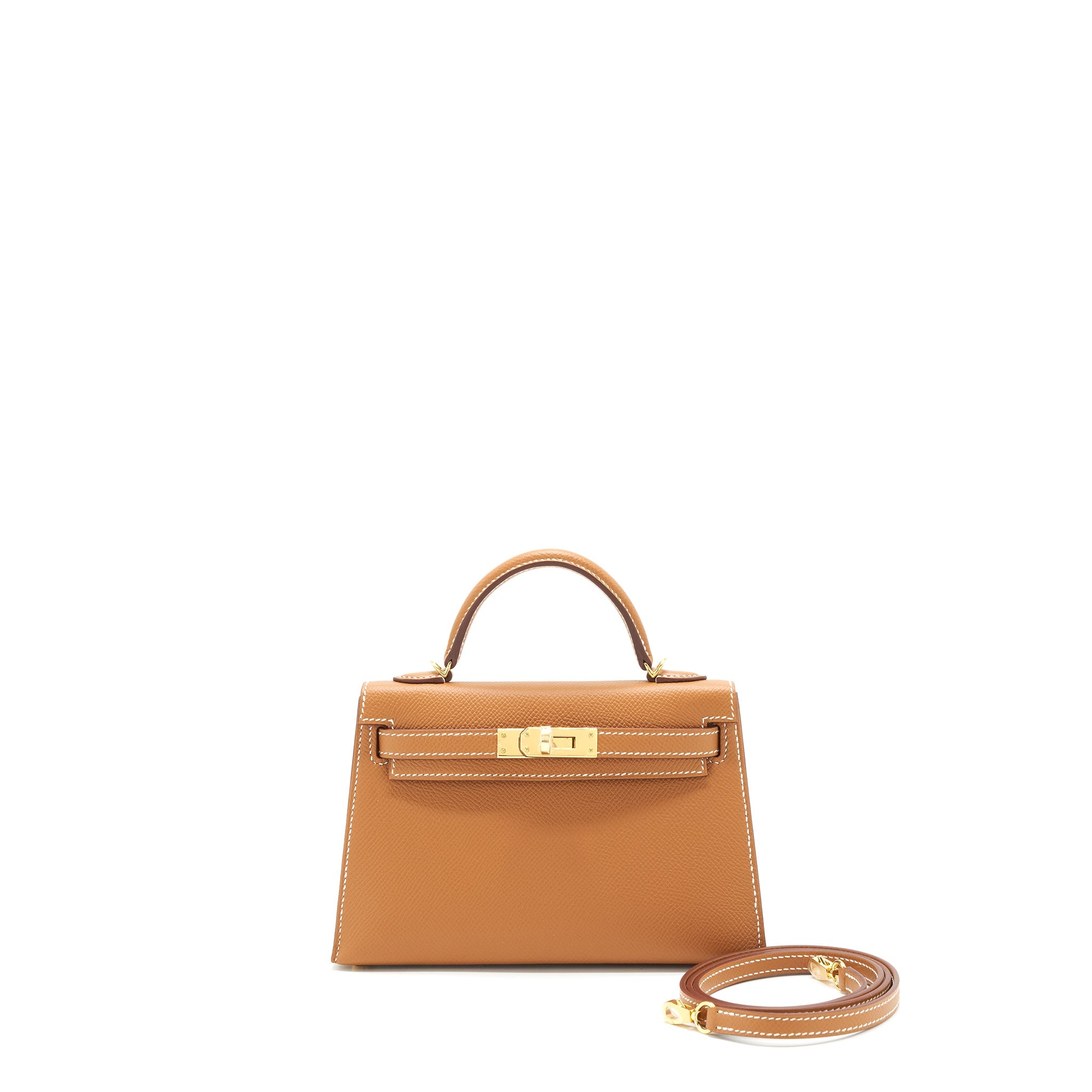 HERMES MINI KELLY EPSOM GOLD GHW - Image 17
