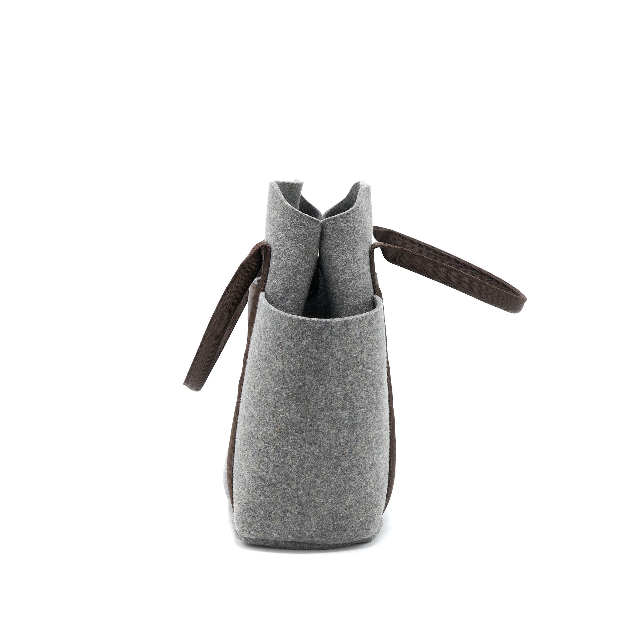 HERMES SAC DE PANSAGE GROOM 2WAY TOTE SHOULDER BAG WOOL/FABRIC GREY SHW - Image 3