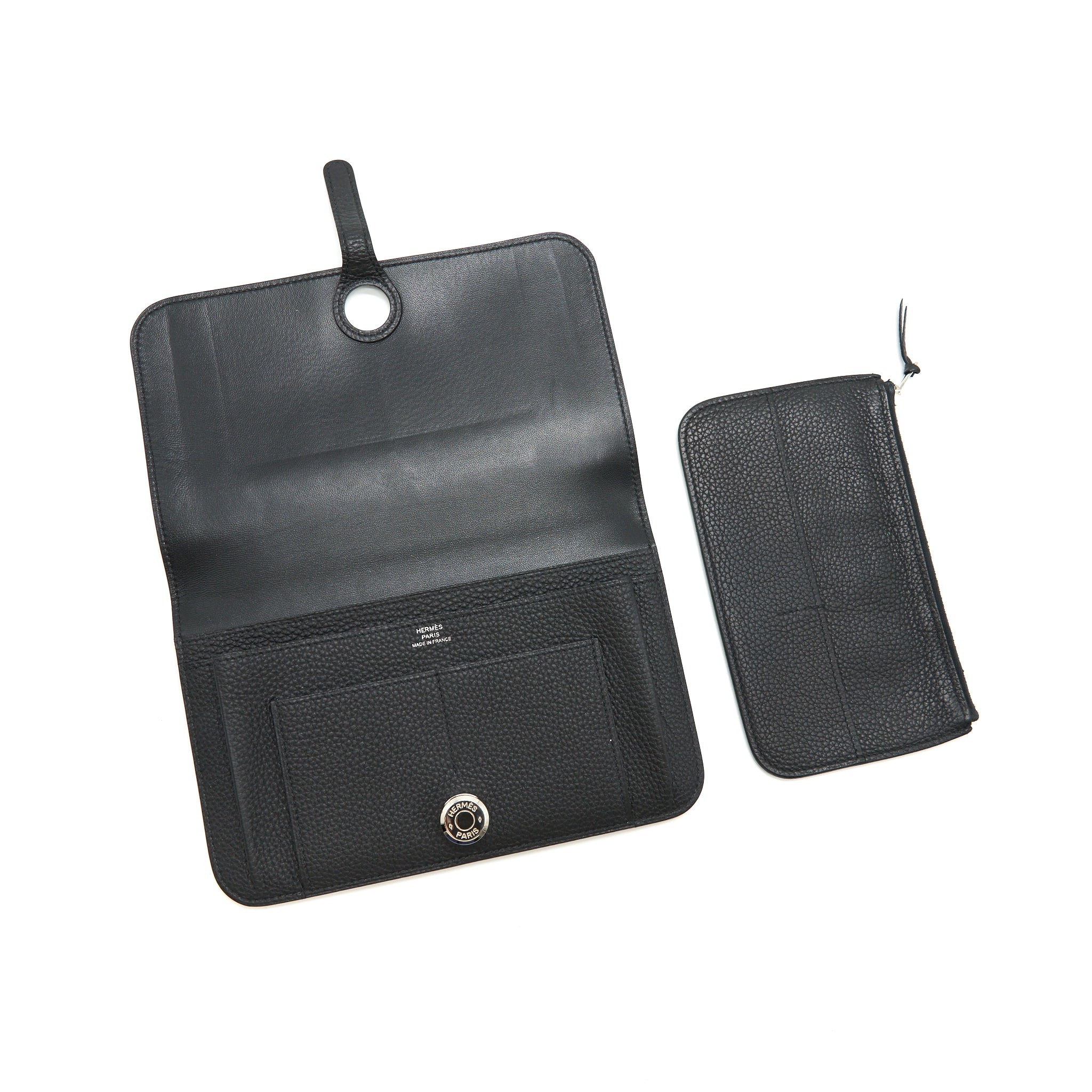 HERMES DOGON DUO WALLET IN BLACK TOGO SHW - Image 8
