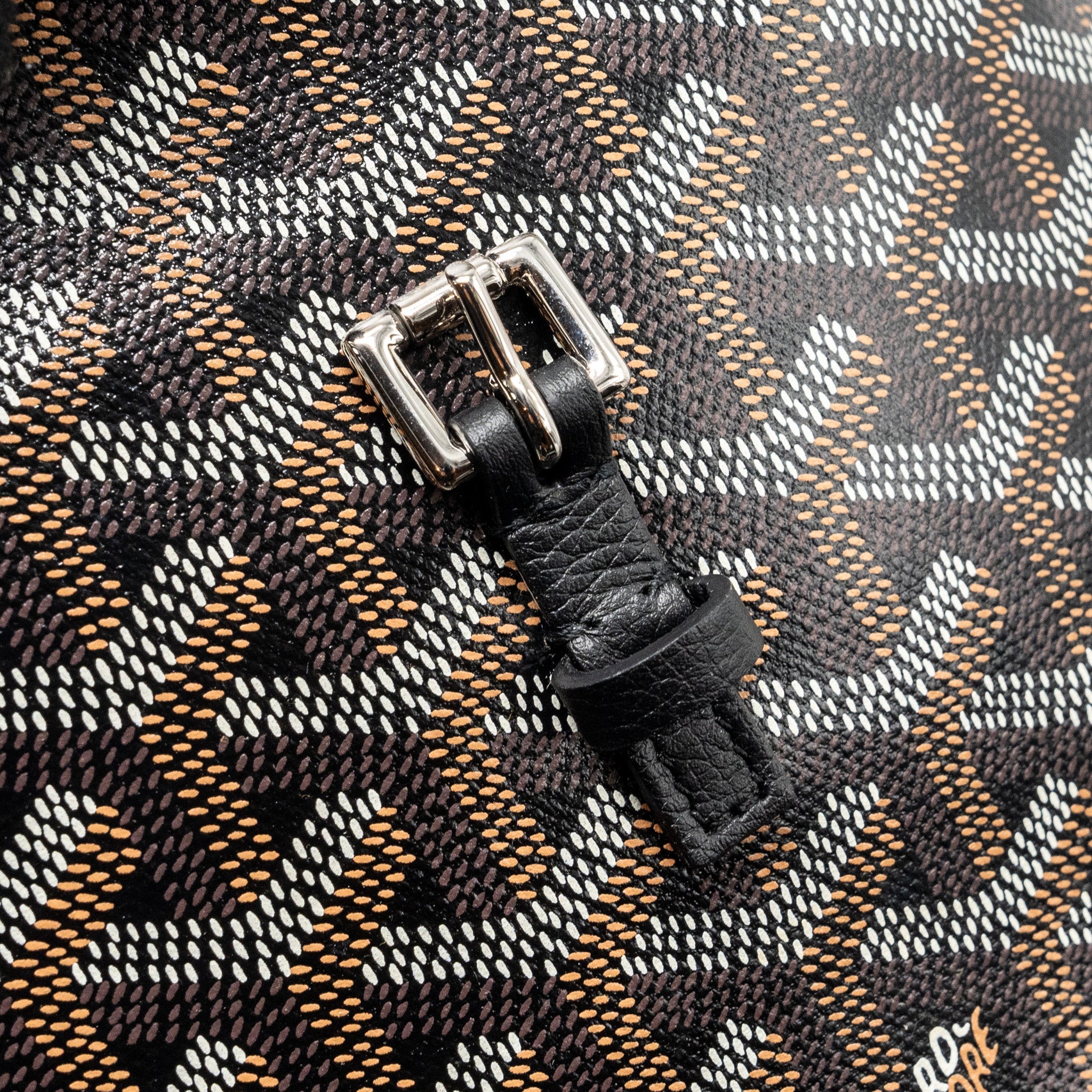 GOYARD MINI ALPIN BACKPACK GOYRADLINE CANVAS / LEATHER BLACK SHW - Image 9