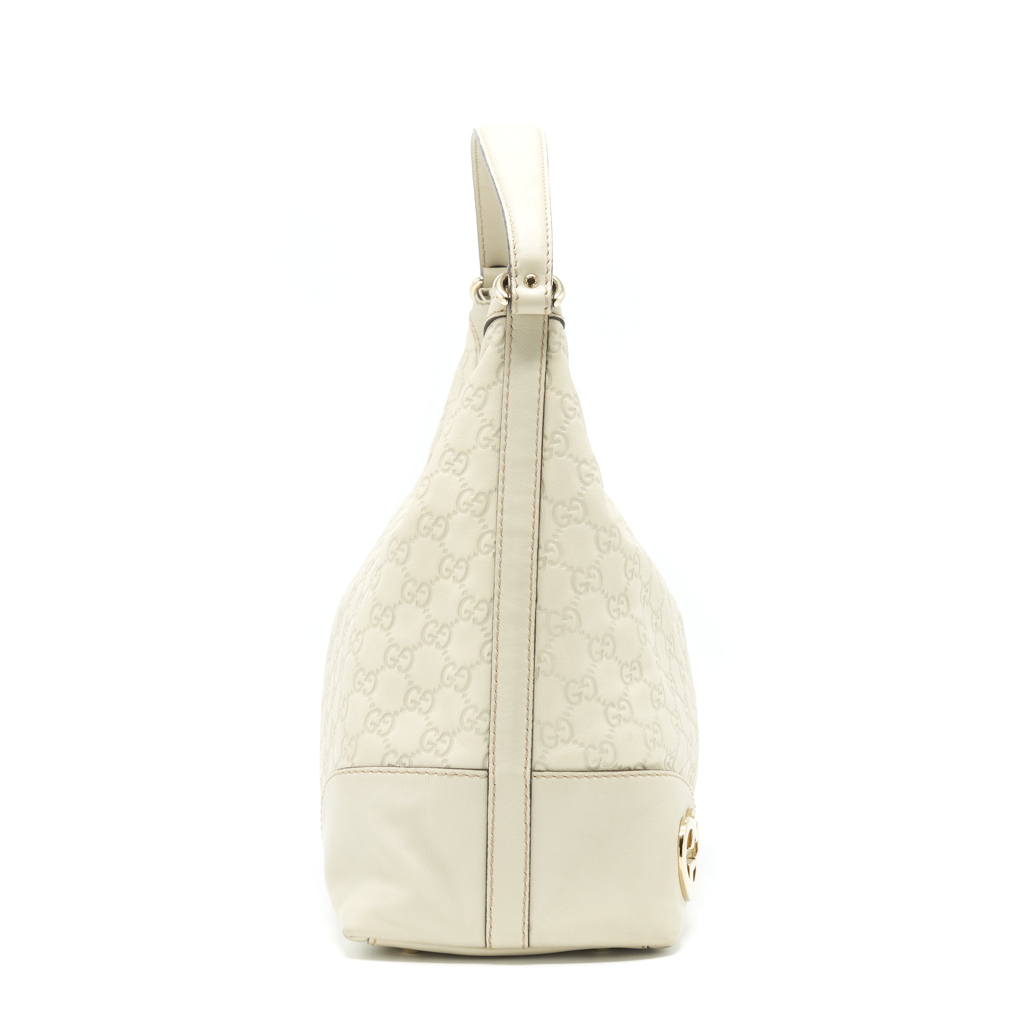 GUCCI VINTAGE SHOULDER BAG WHITE/EXTRA WALLET - Image 4