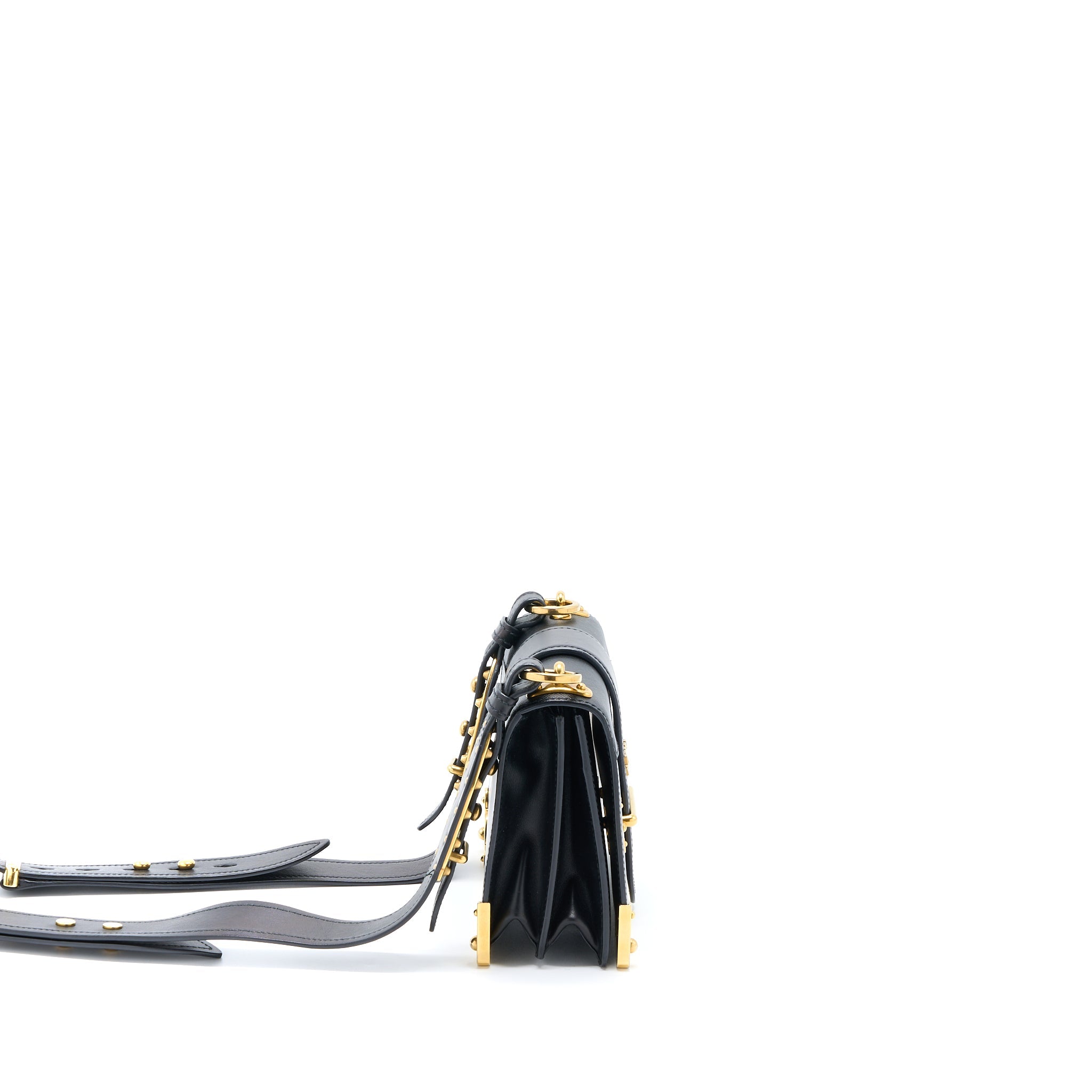 PRADA CAHIER CROSSBODY BAG LEATHER BLACK GHW - Image 3