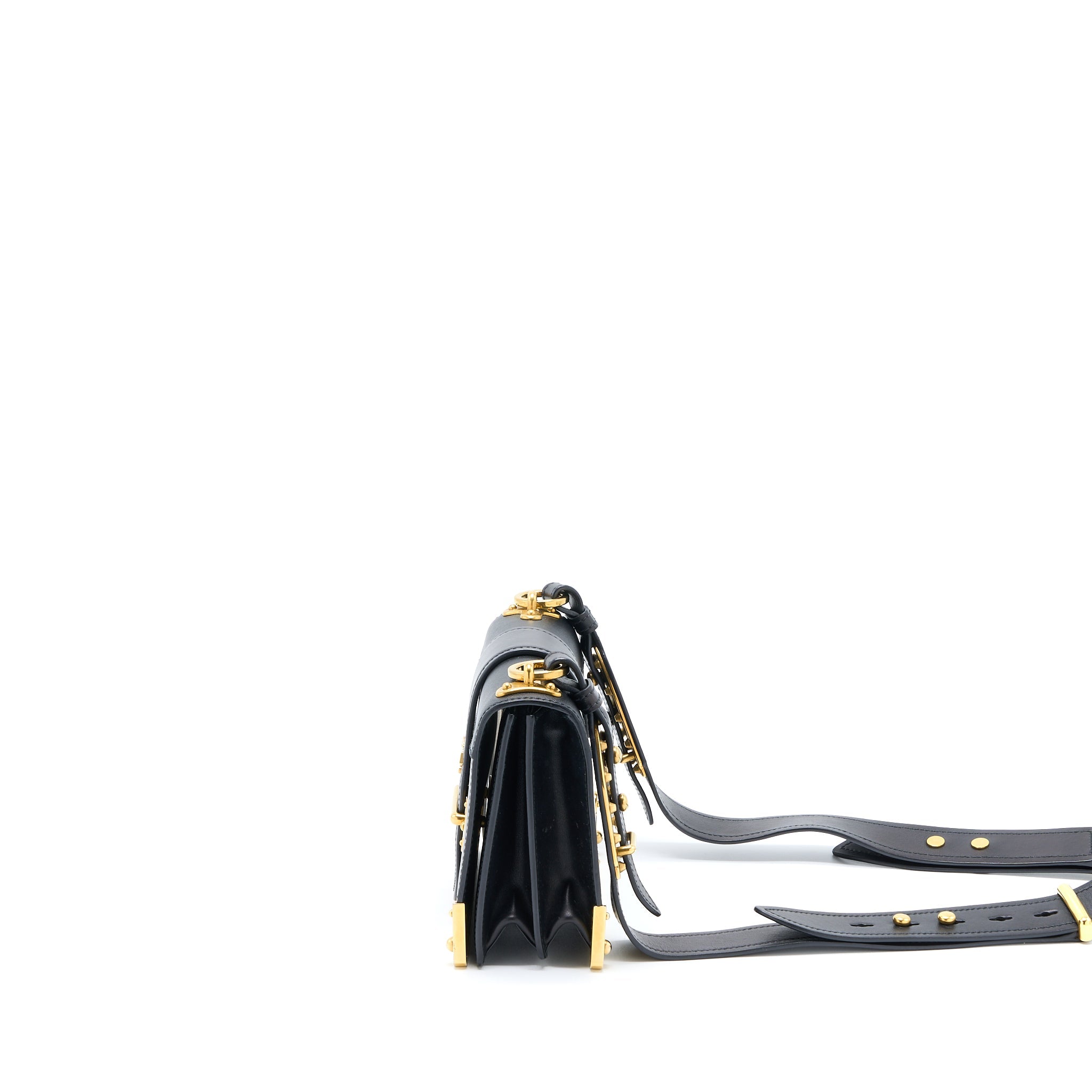 PRADA CAHIER CROSSBODY BAG LEATHER BLACK GHW - Image 4