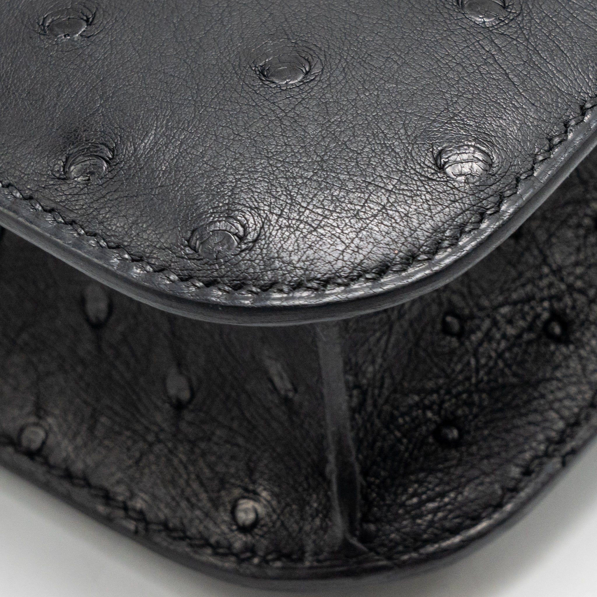 HERMES CONSTANCE 24 OSTRICH BLACK SHW - Image 9