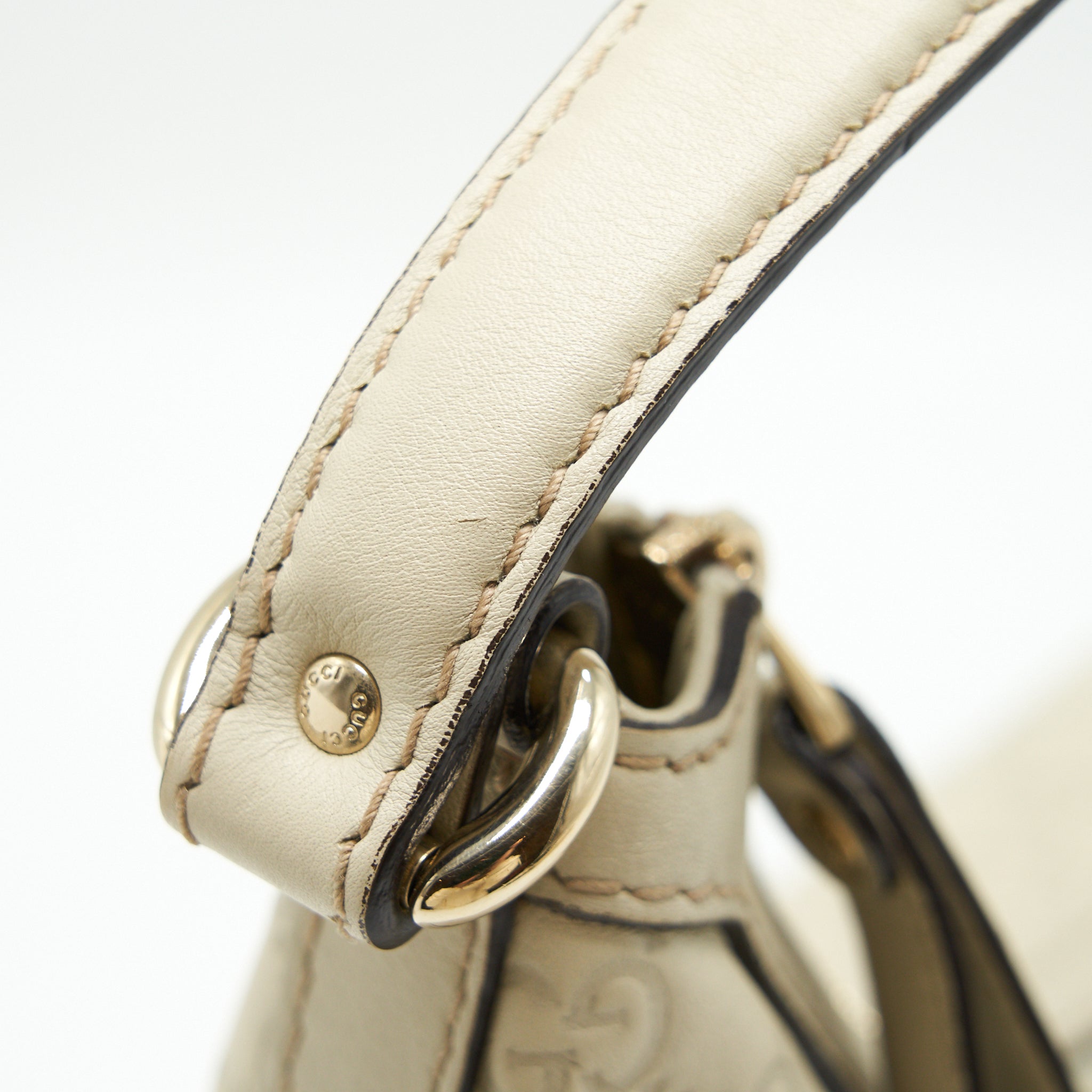 GUCCI VINTAGE SHOULDER BAG WHITE/EXTRA WALLET - Image 12