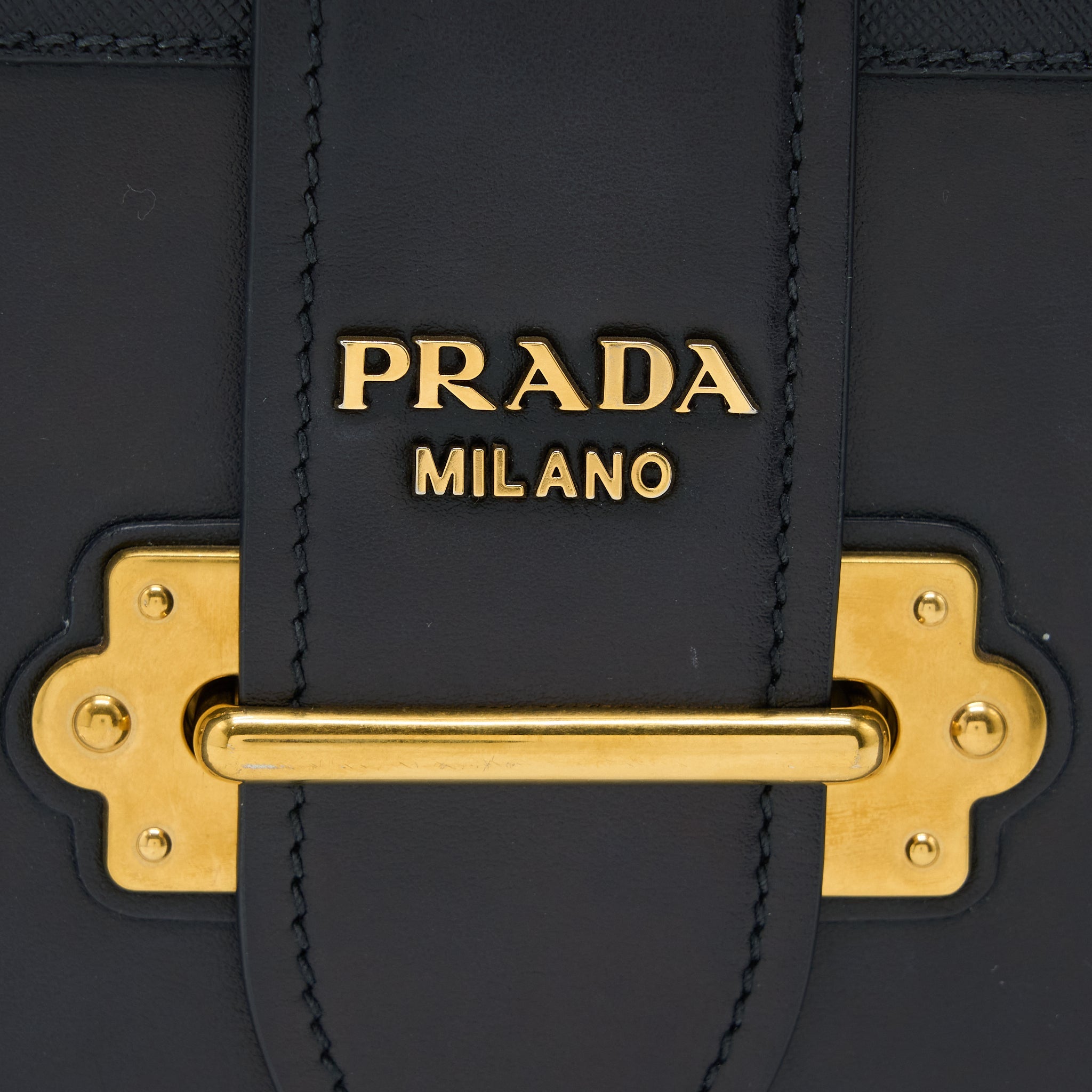 PRADA CAHIER CROSSBODY BAG LEATHER BLACK GHW - Image 6