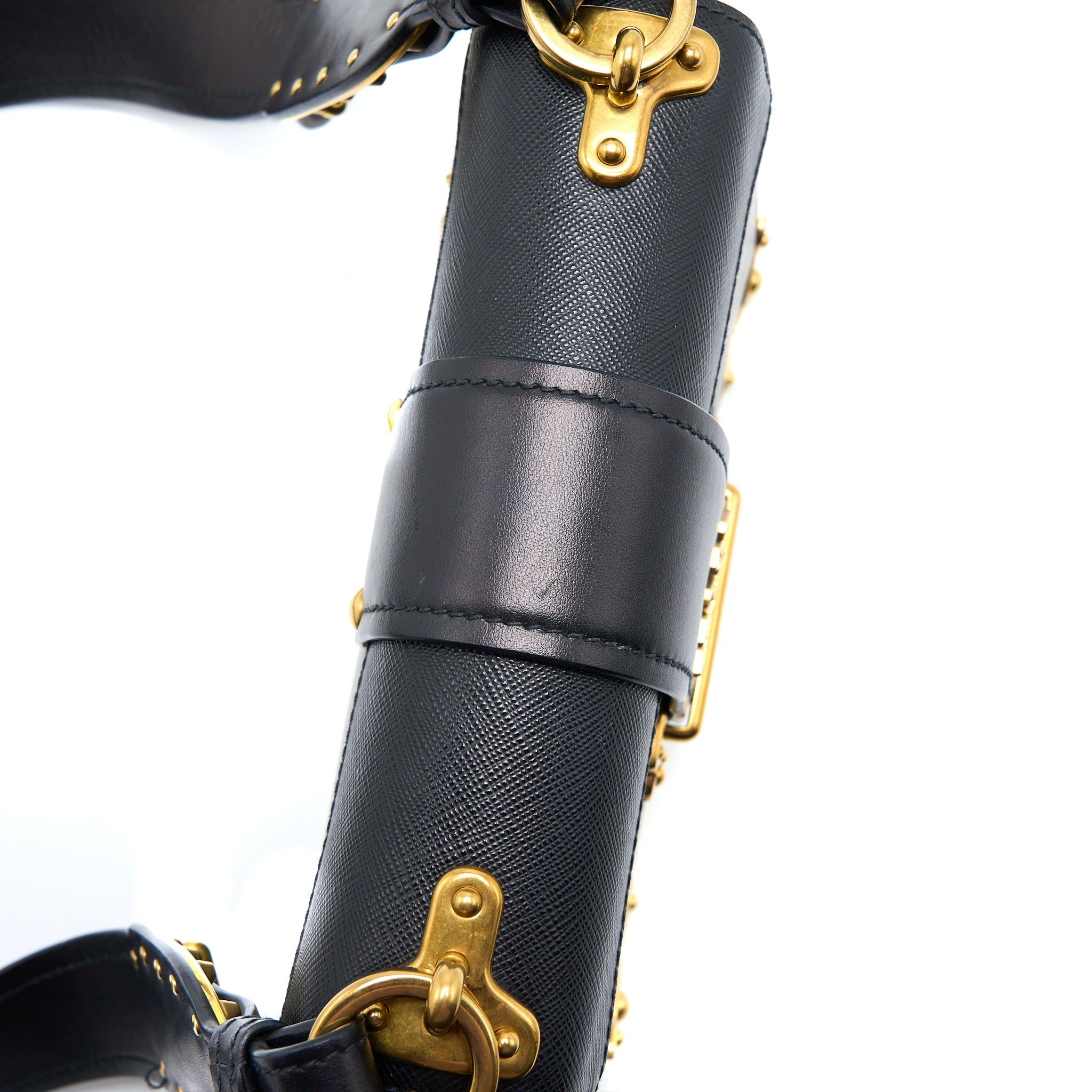 PRADA CAHIER CROSSBODY BAG LEATHER BLACK GHW - Image 10