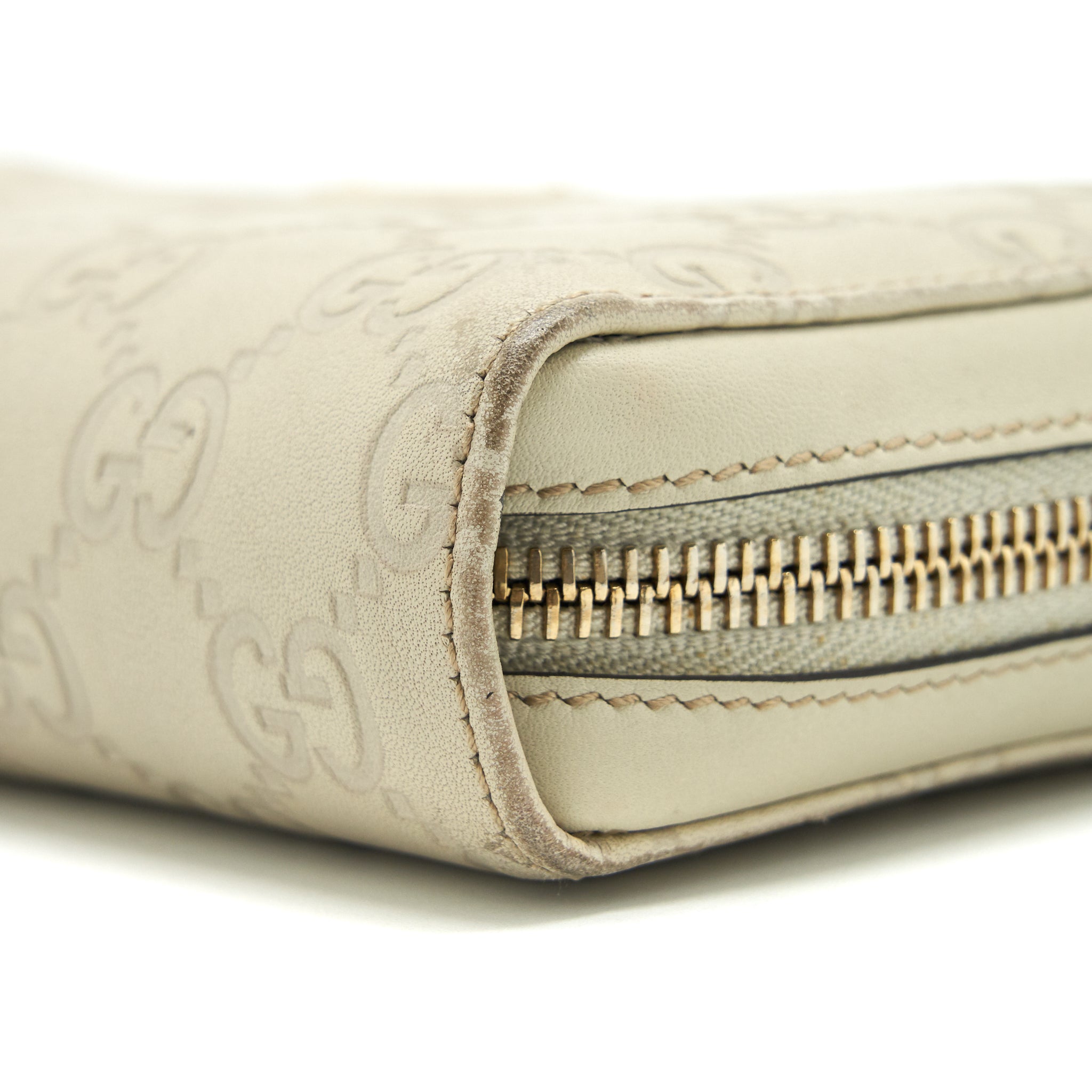 GUCCI VINTAGE SHOULDER BAG WHITE/EXTRA WALLET - Image 14