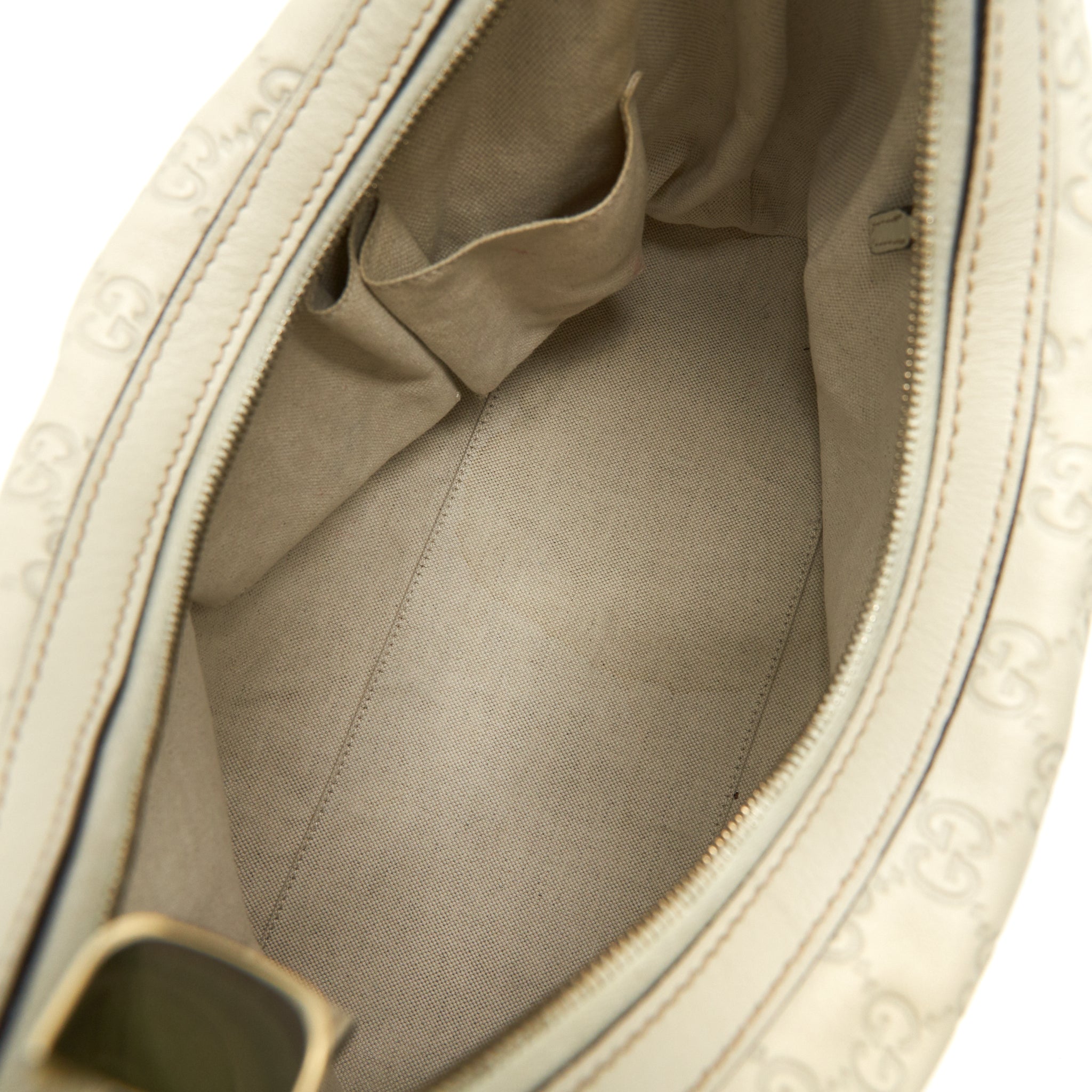 GUCCI VINTAGE SHOULDER BAG WHITE/EXTRA WALLET - Image 6