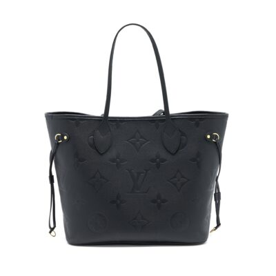 LOUIS VUITTON NEVERFULL MM MONOGRAM EMPREINTE BLACK GHW