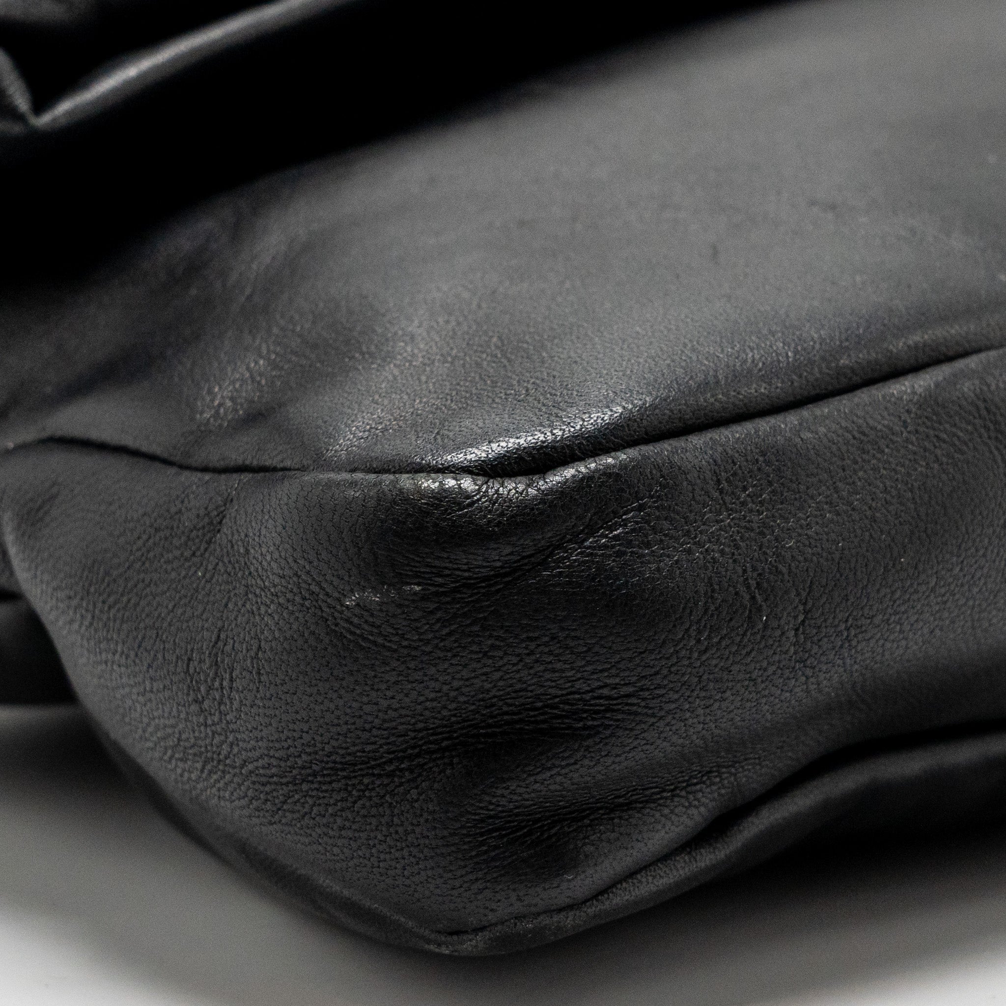 MIU MIU LARGE FLAP SHOULDER BAG LAMBSKIN BLACK SHW - Image 6