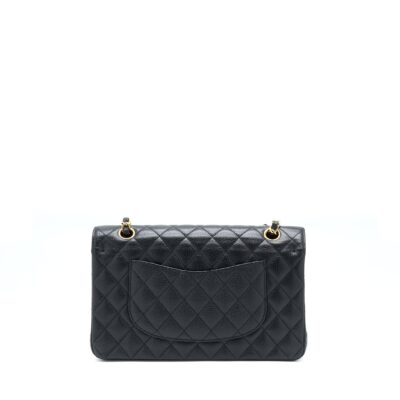 Alternative view of CHANEL MEDIUM CLASSIC DOUBLE FLAP CAVIAR BLACK GHW