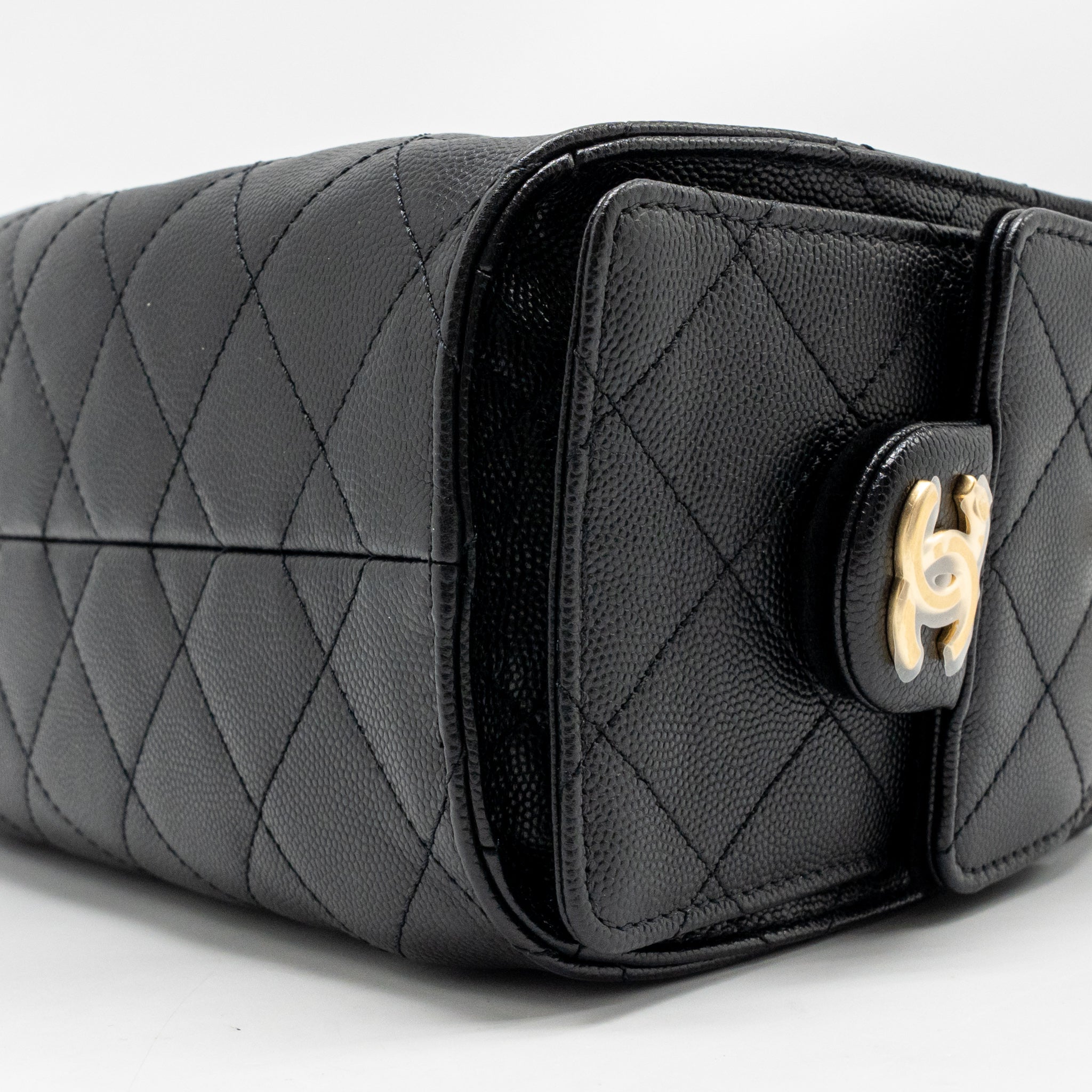 CHANEL MINI 25 BAG CAVIAR BLACK GHW (MICROCHIP) - Image 8